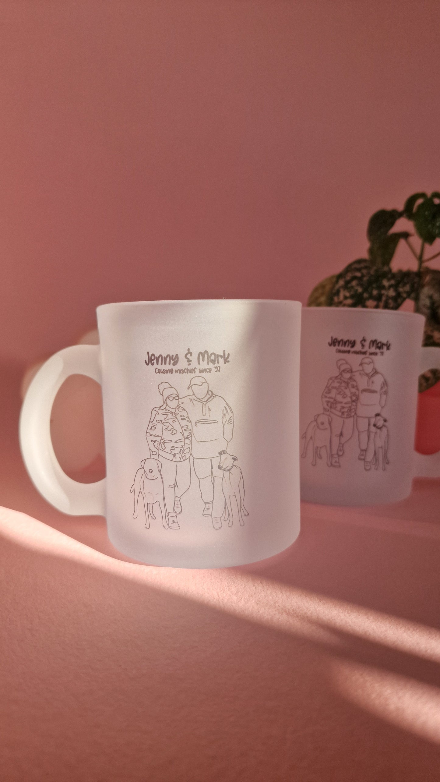 Personalised Photo Handrawn Line Art Drawing Printed Mug