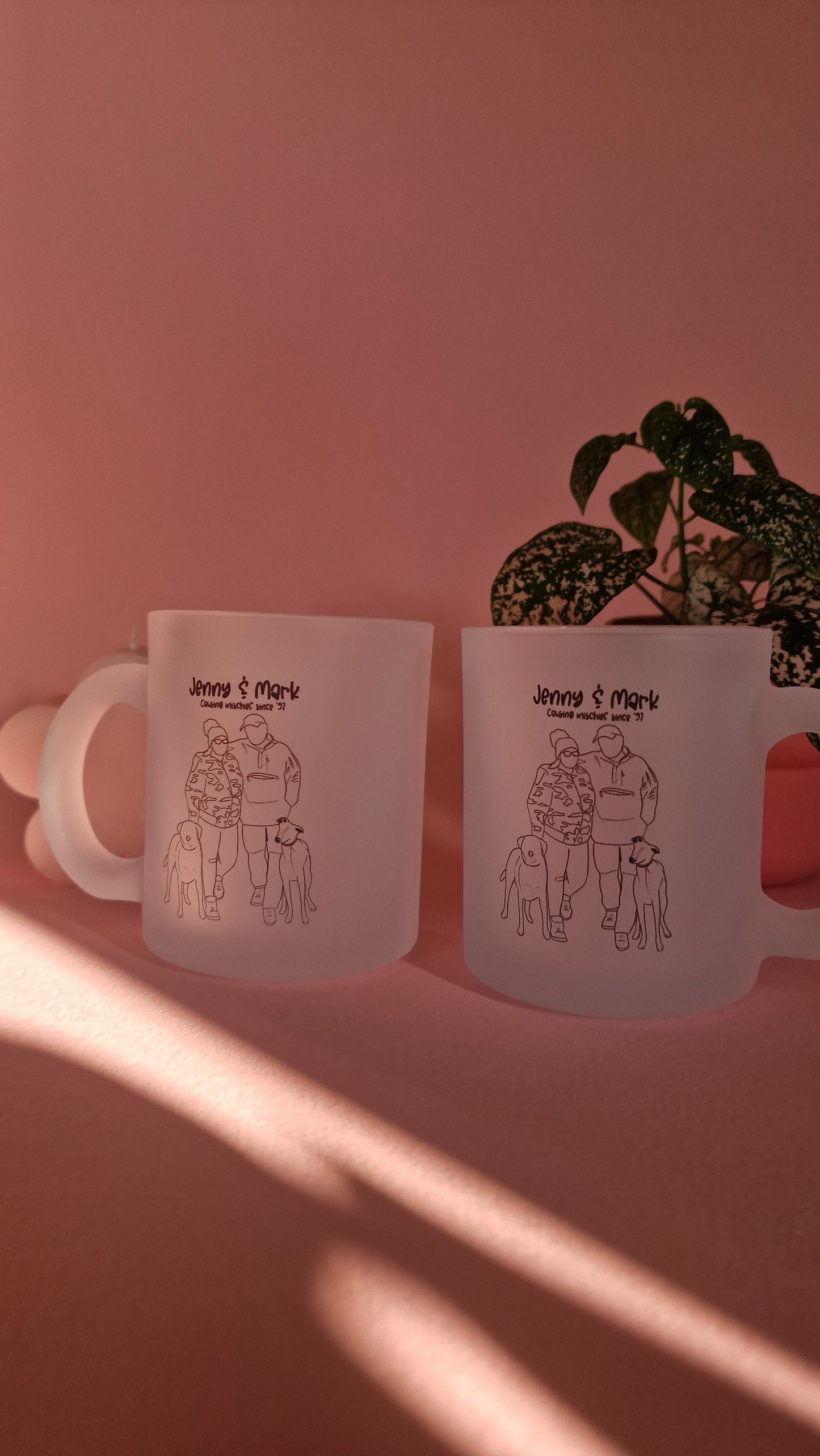 Personalised Photo Handrawn Line Art Drawing Printed Mug
