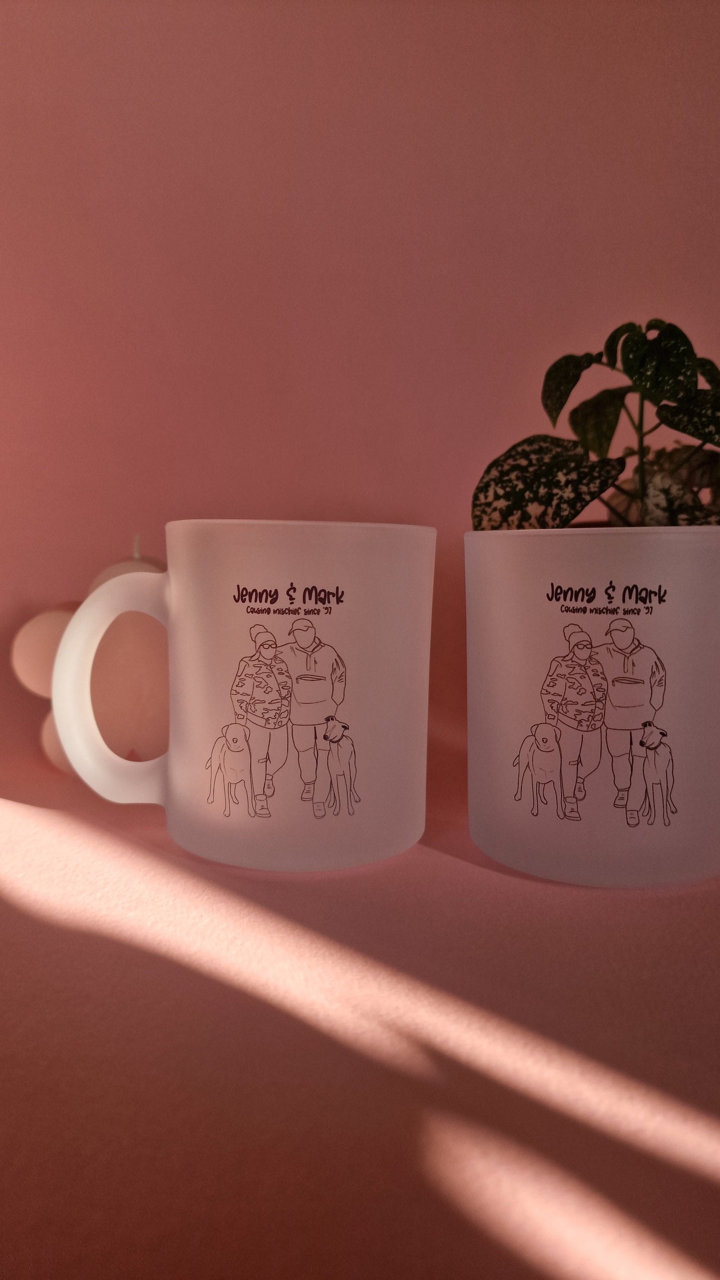 Personalised Photo Handrawn Line Art Drawing Printed Mug