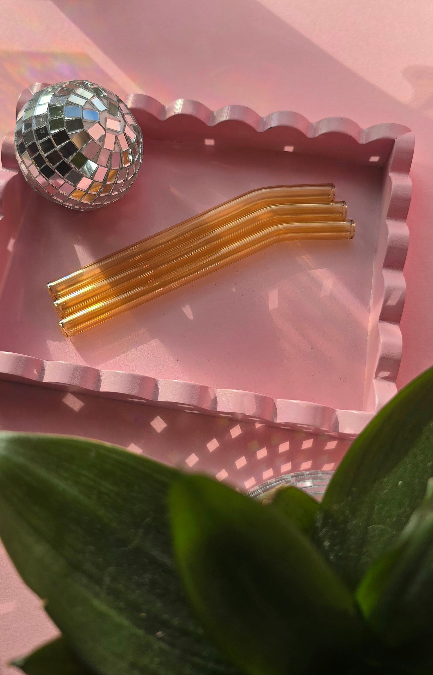 Chunky Short Glass Reusable Straws