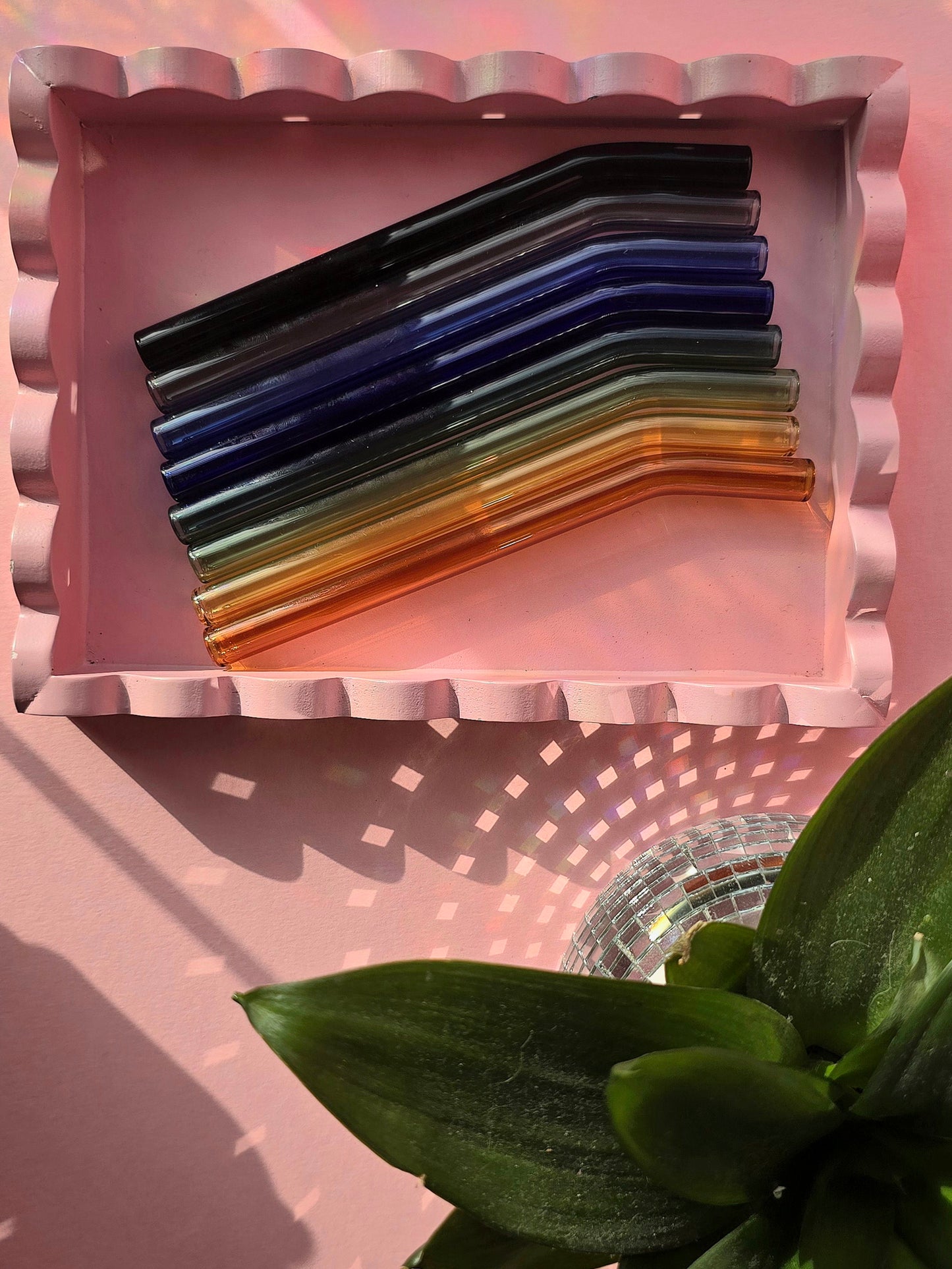 Chunky Short Glass Reusable Straws