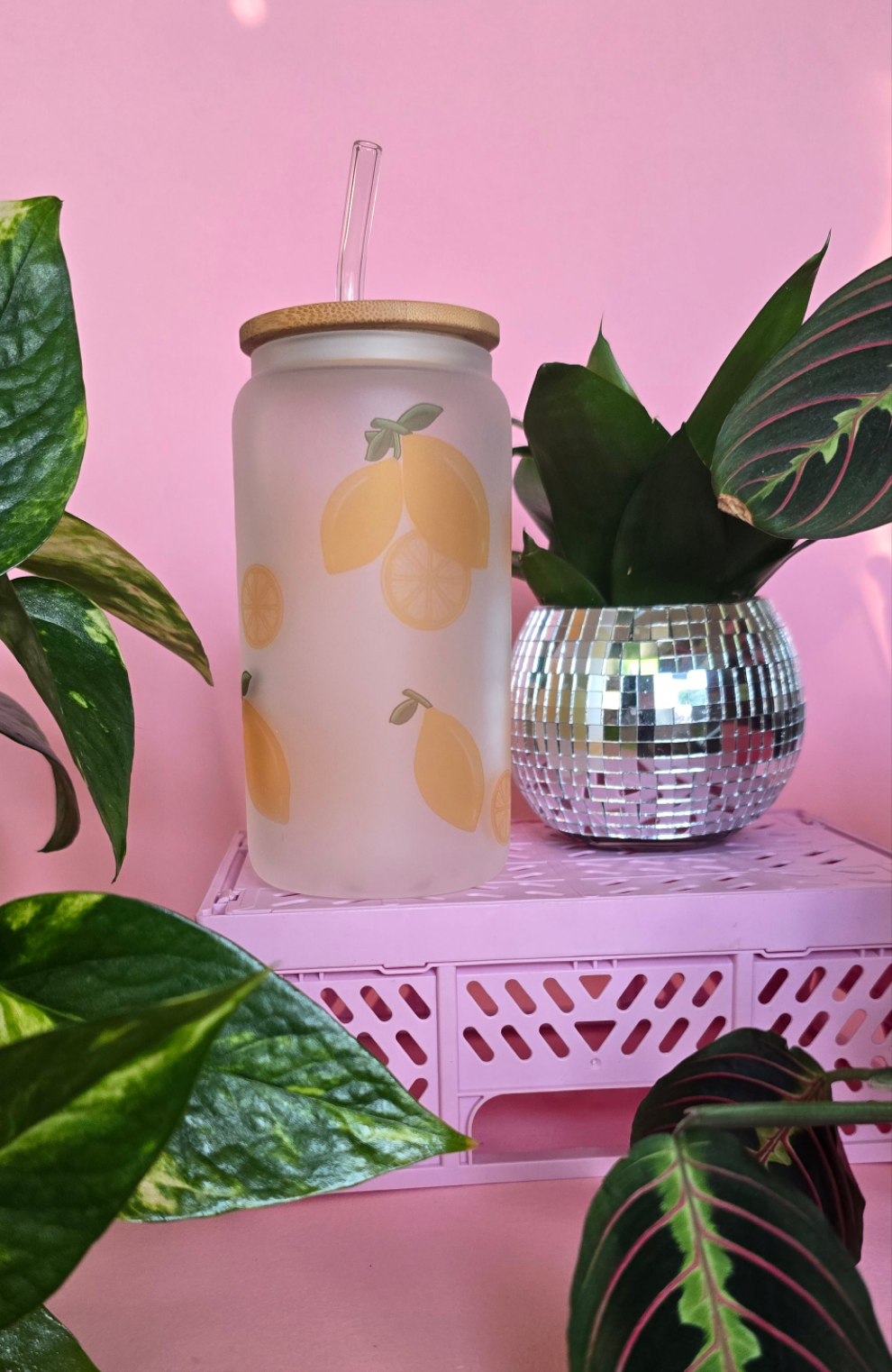 Lemons Lemonade Glass Tumbler