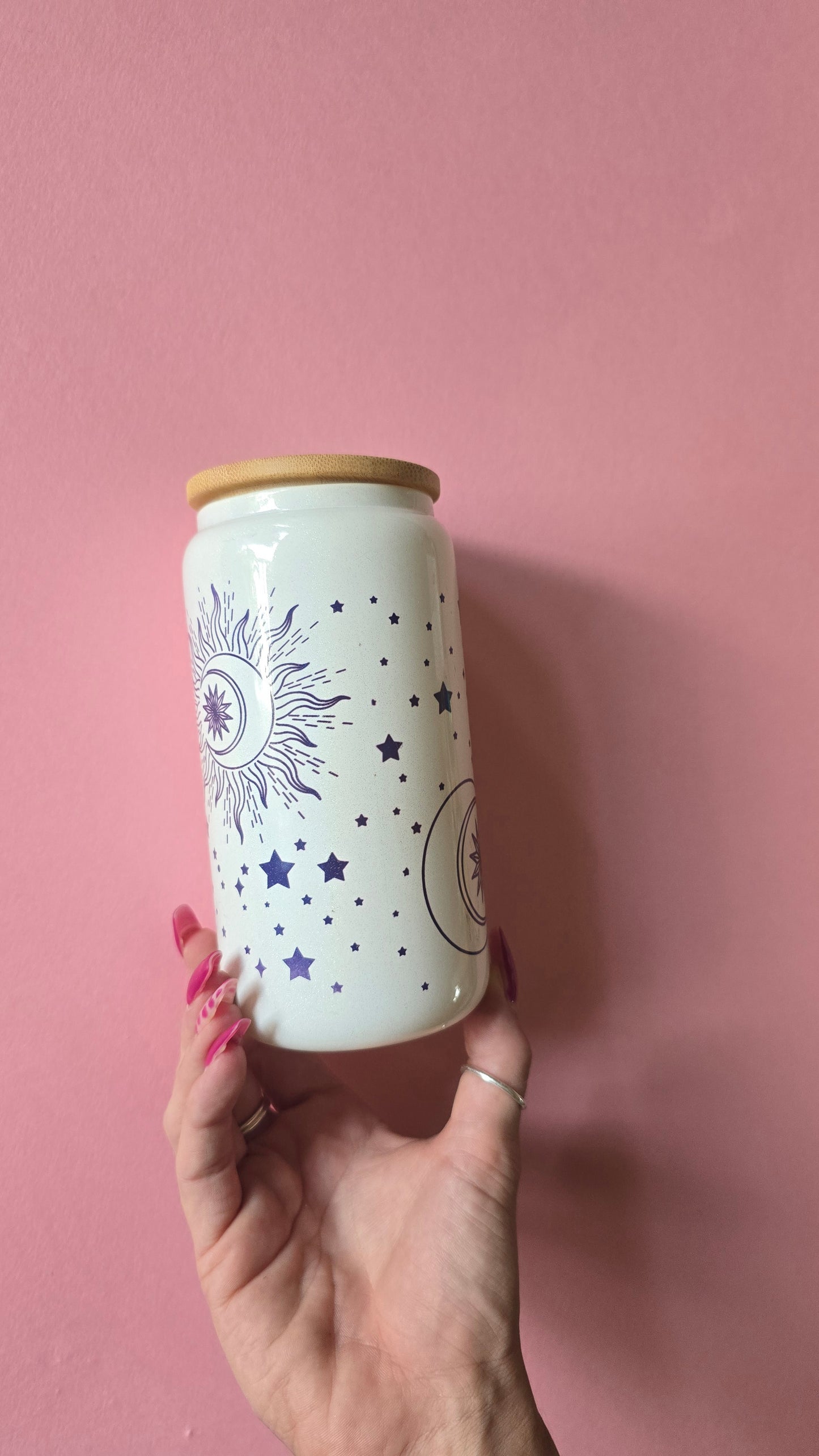 *sale* white shimmer taurus glass