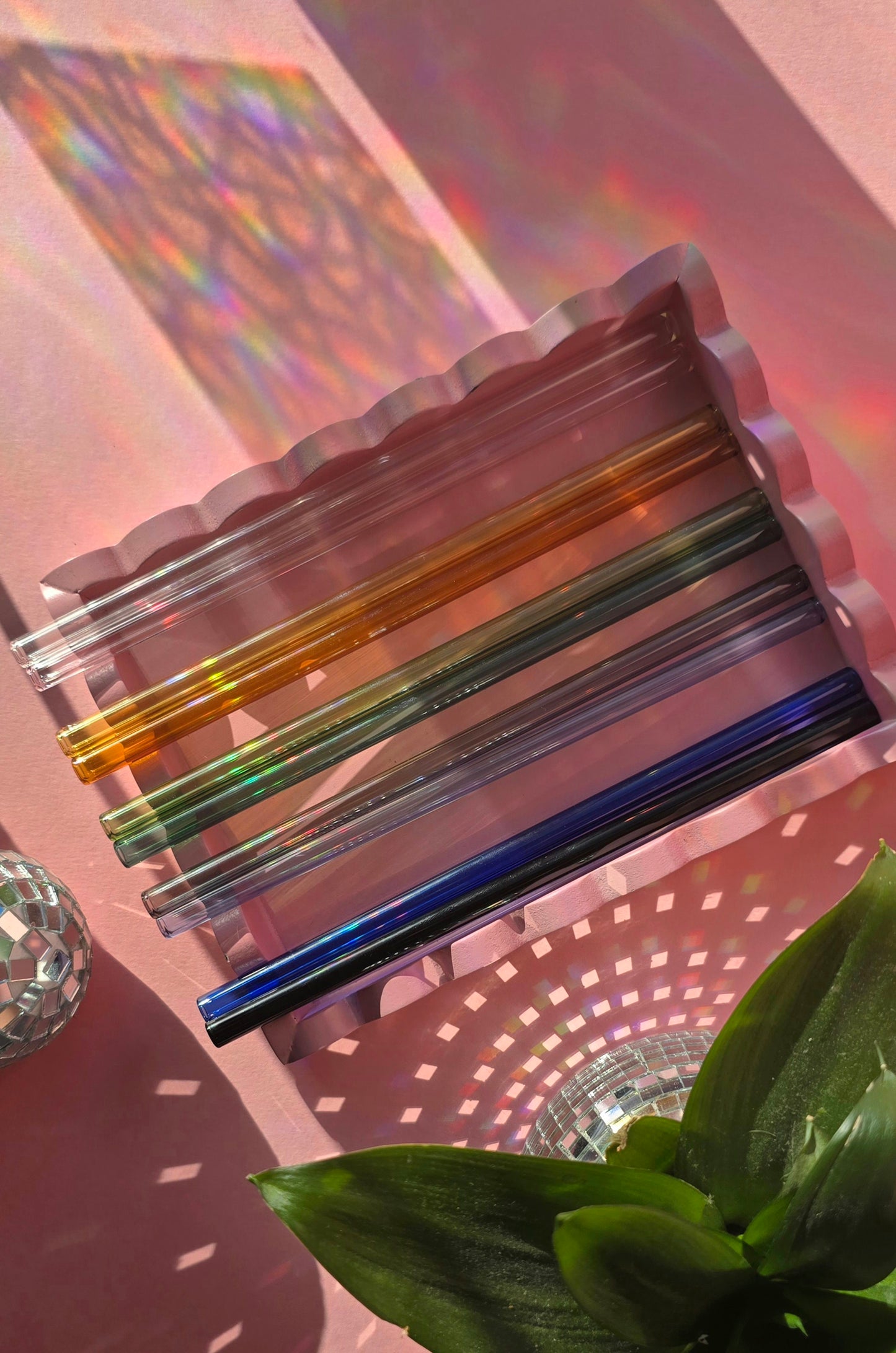 Coloured *Straight* Glass Straws