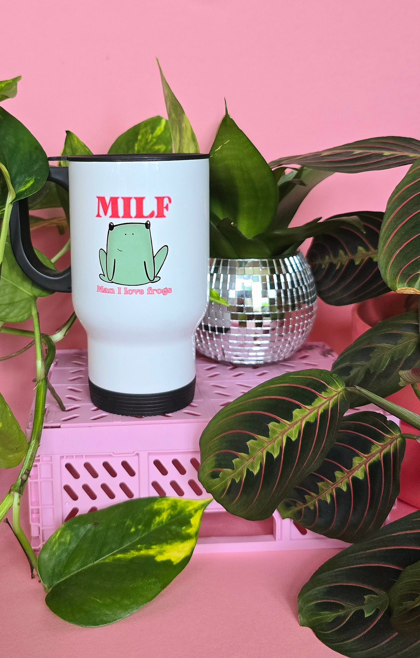 Funny MILF Frog Cute Travel Mugs