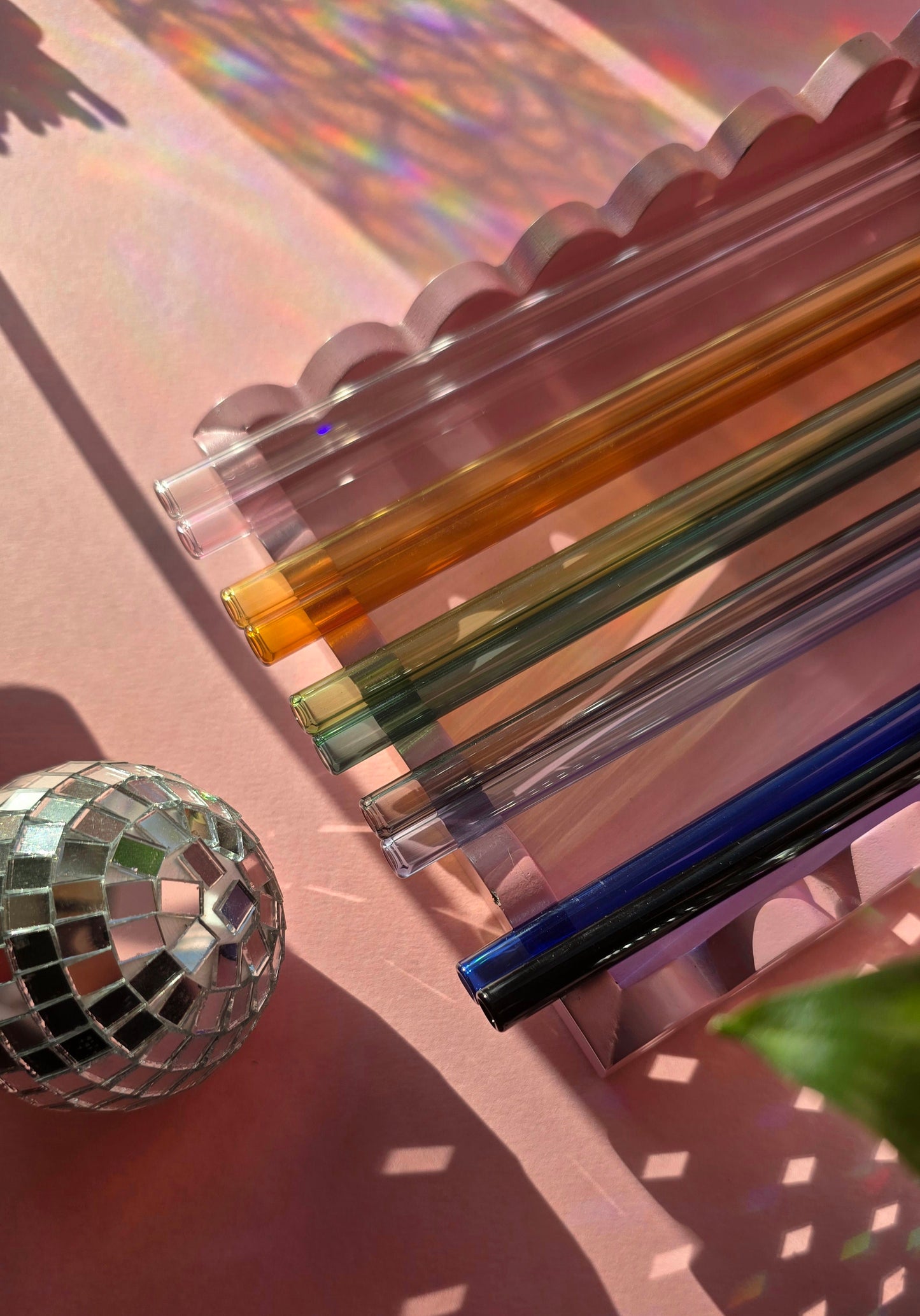 Coloured *Straight* Glass Straws