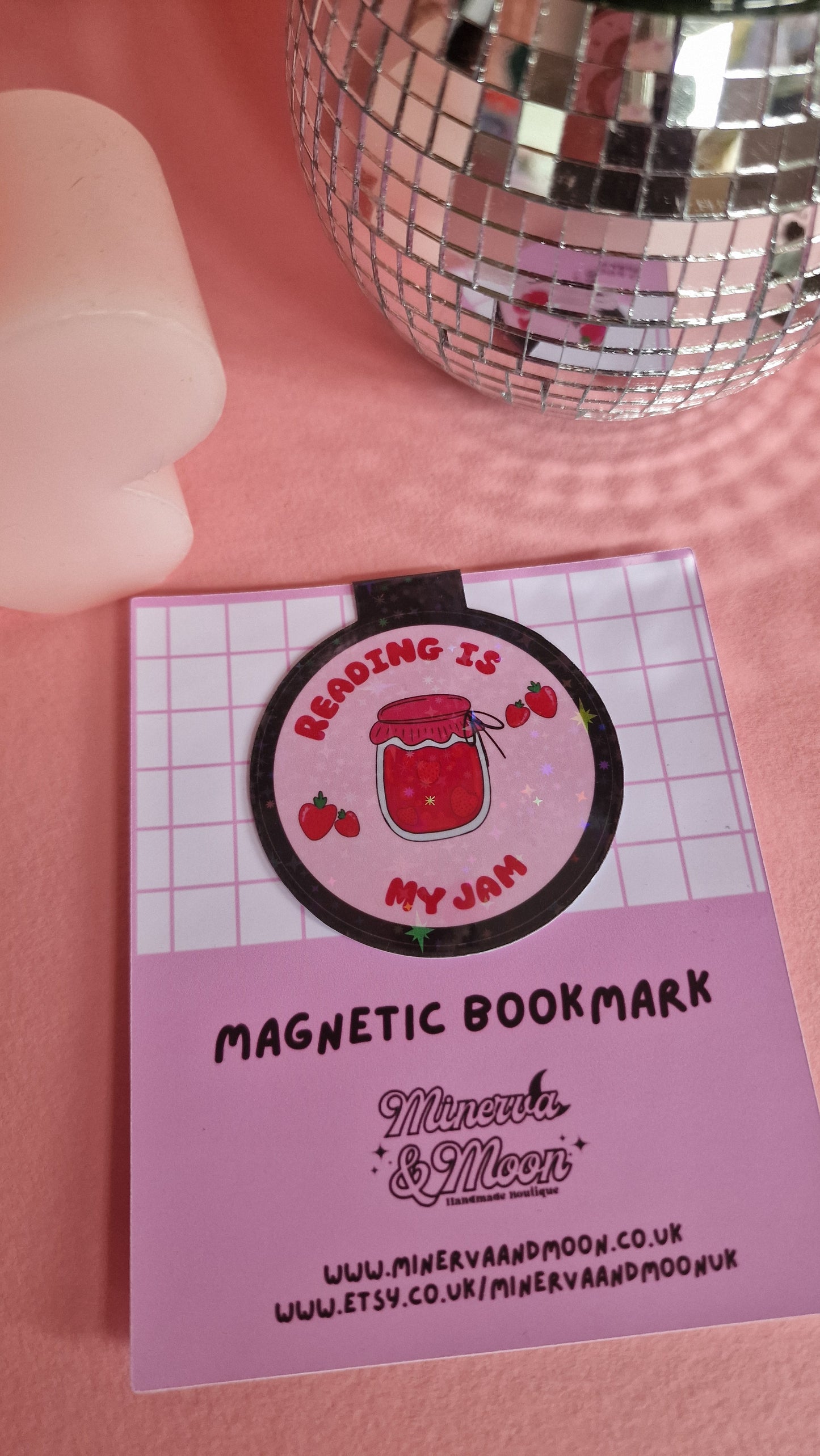 Reading is my jam Magnetic Flip Bookmark