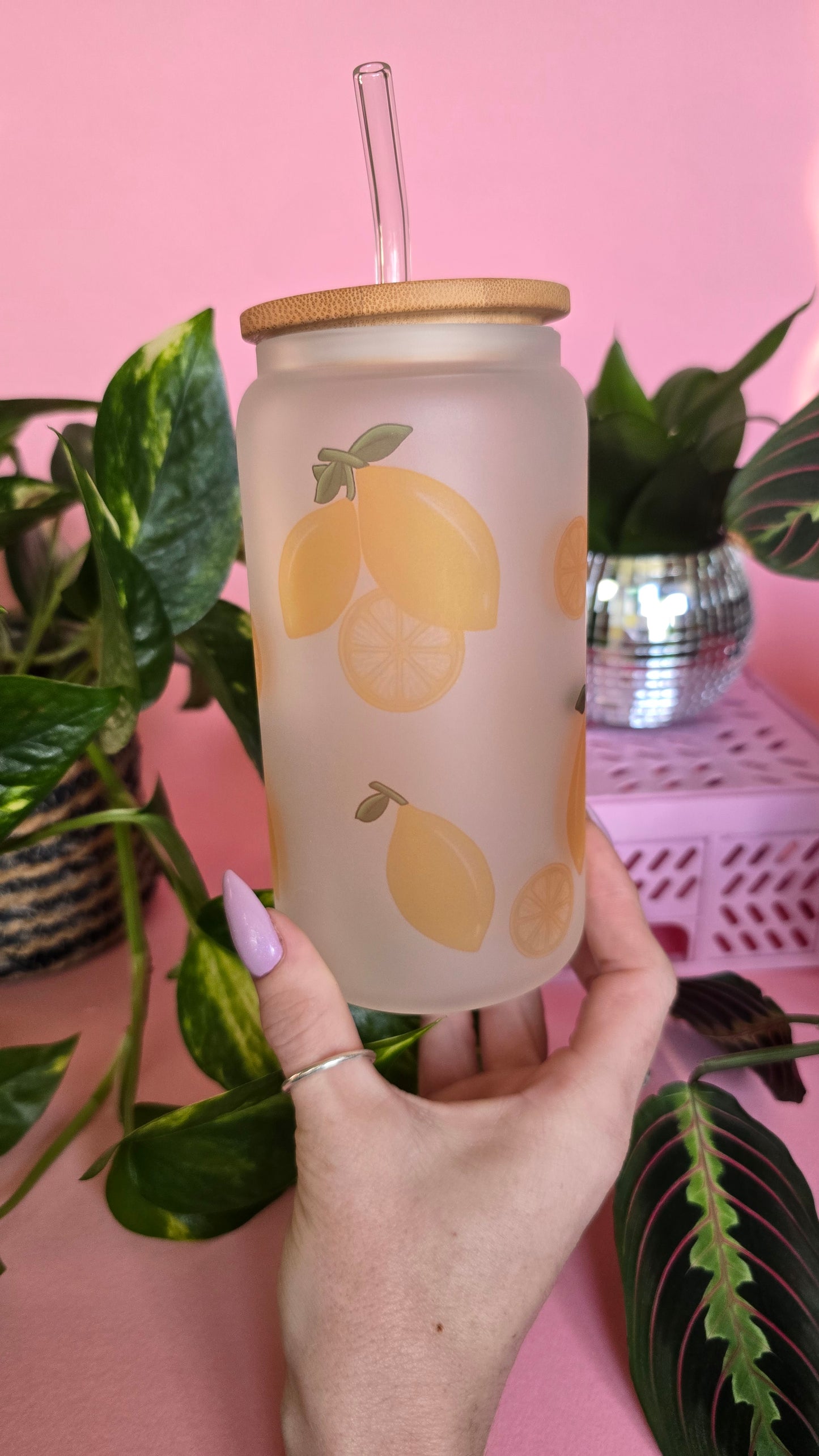 Lemons Lemonade Glass Tumbler