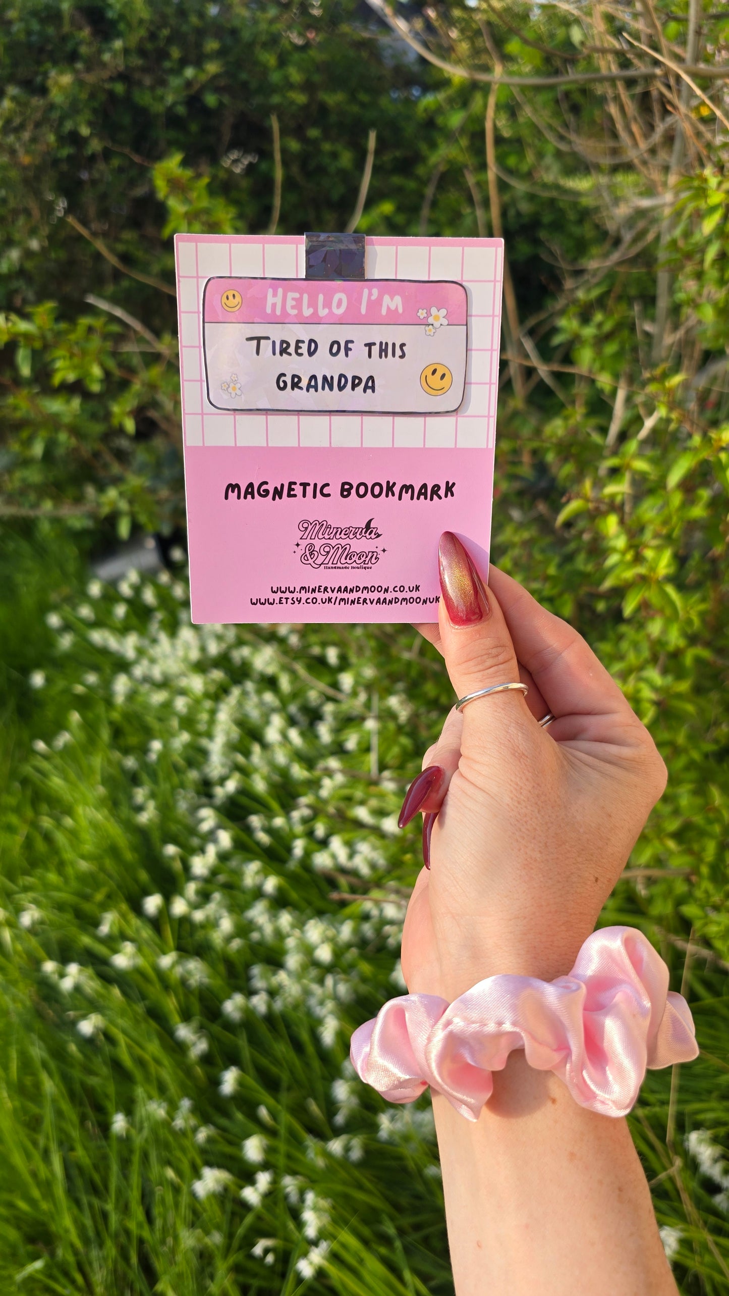 Hello Im Tired Of This Grandpa Magnetic Flip Bookmark