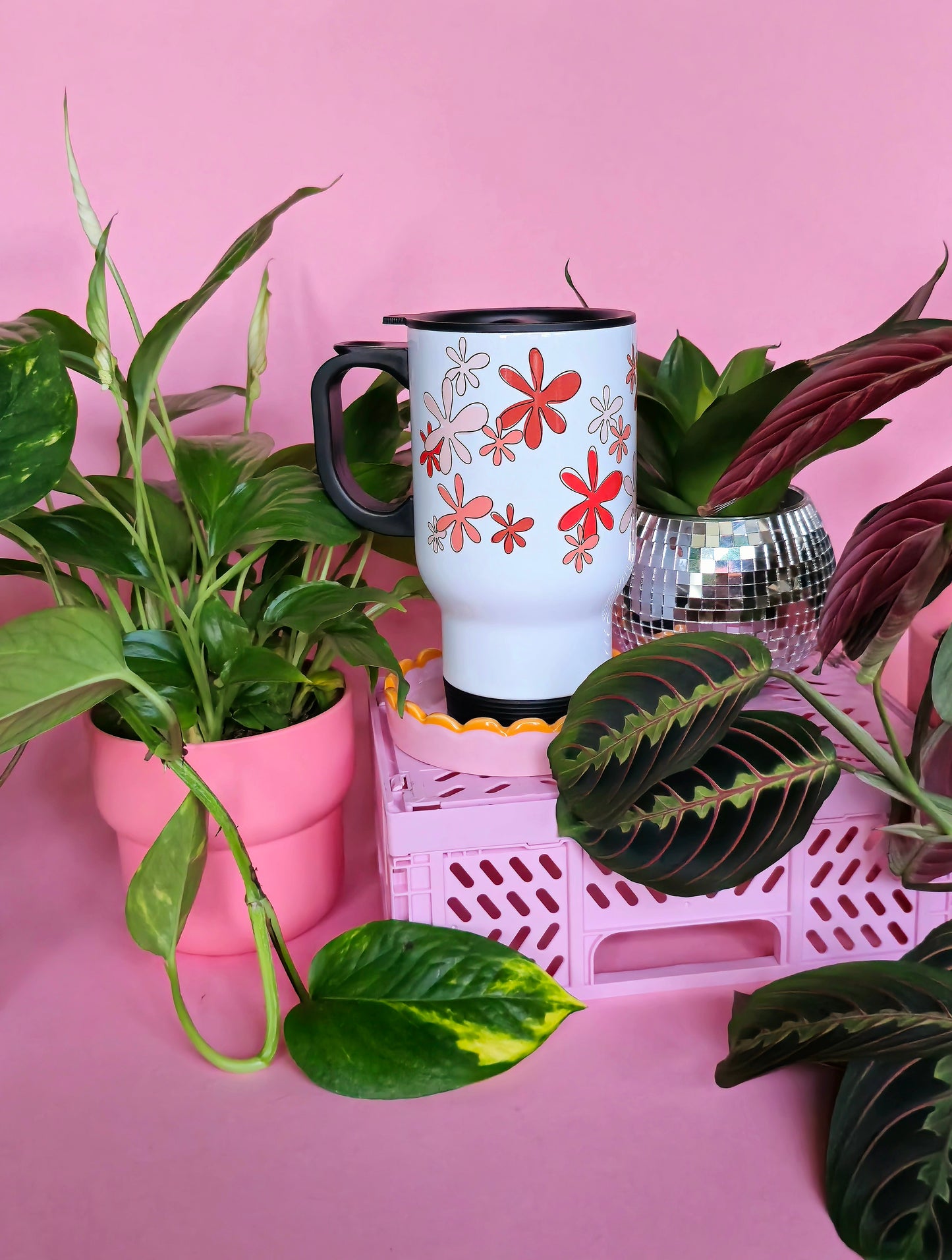 Vintage Autumnal Flowers Travel Mug