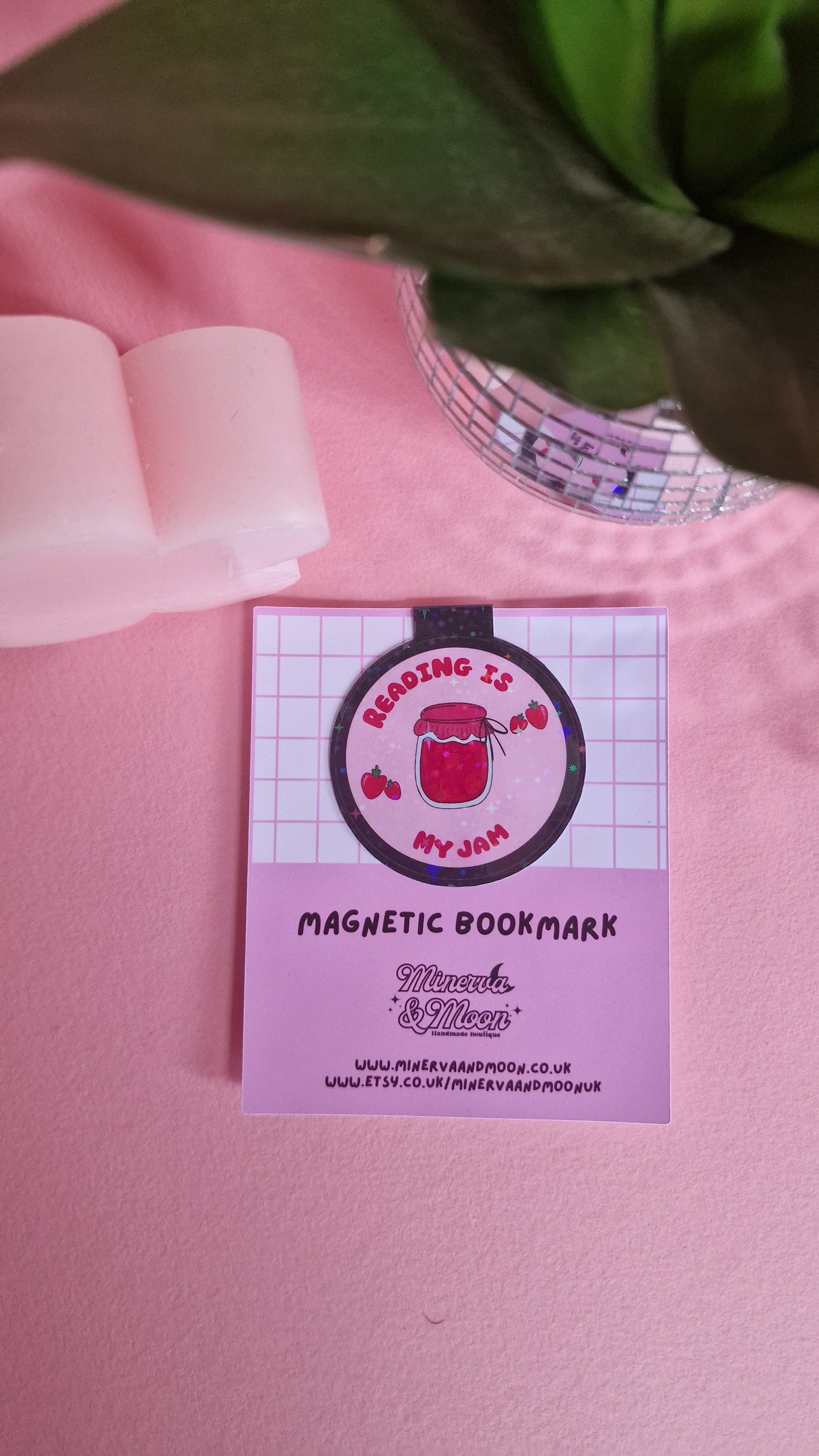 Reading is my jam Magnetic Flip Bookmark