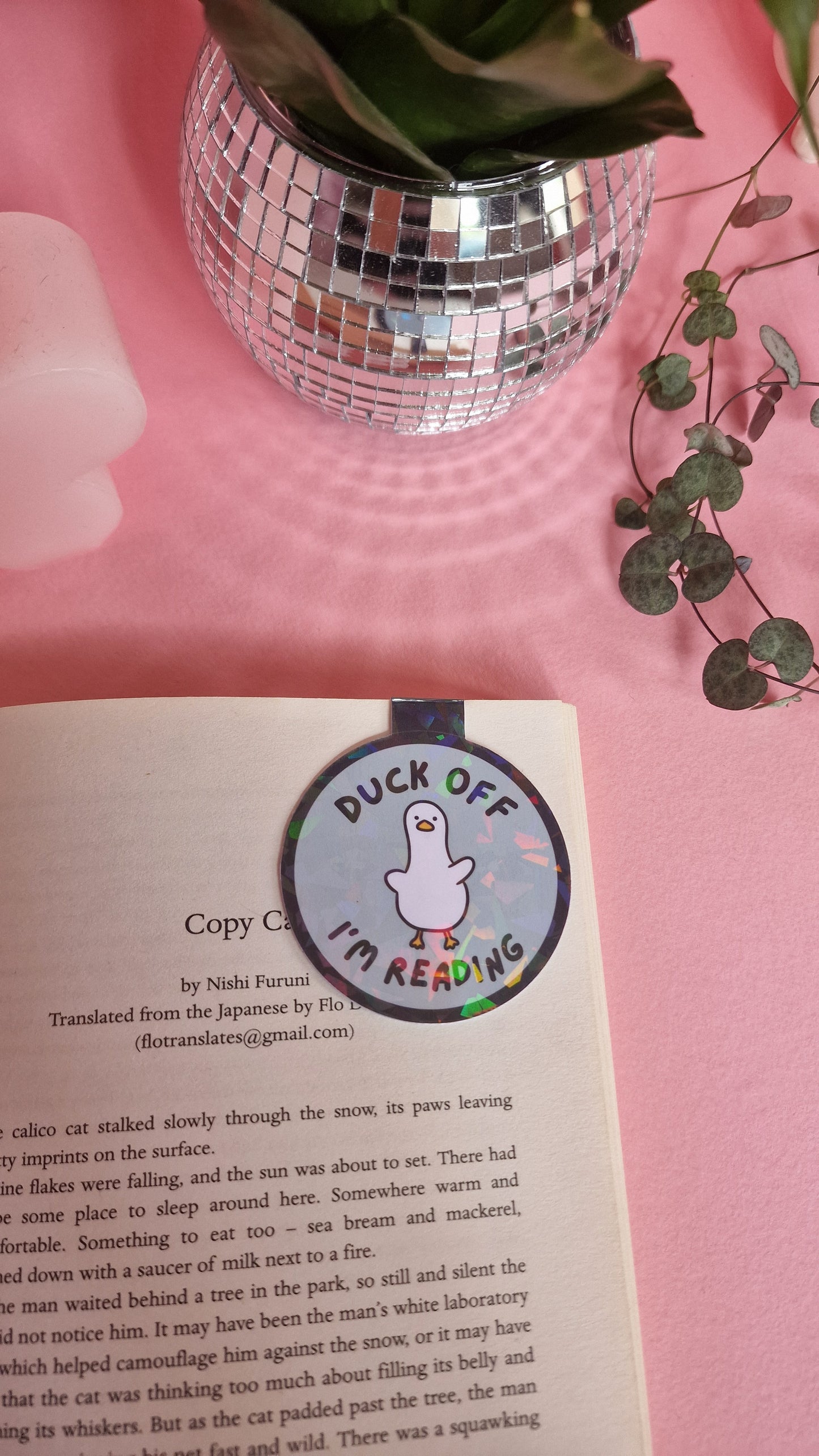 Duck Off Im Reading Magnetic Flip Bookmark