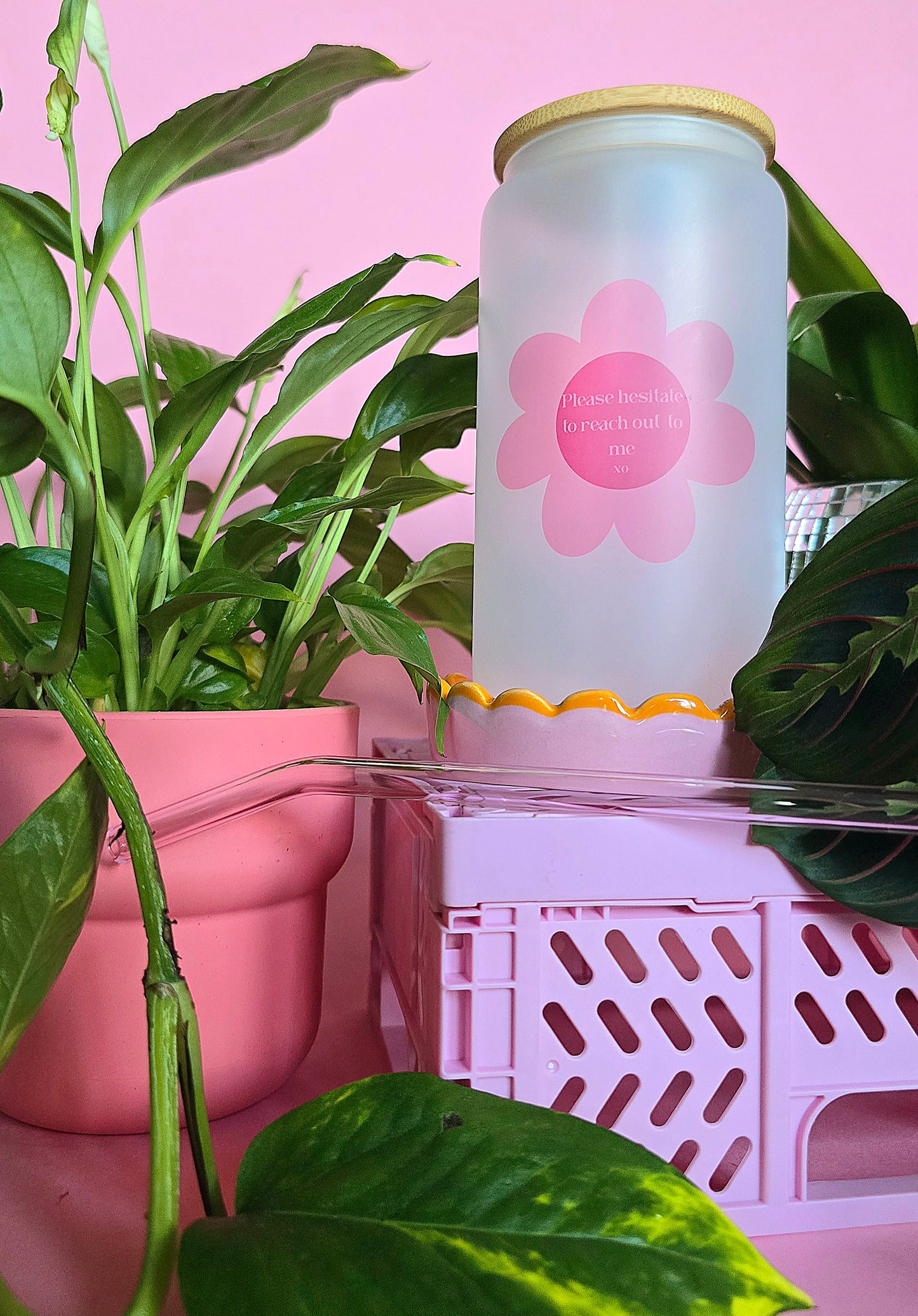 Please Hesitate To Reach Out Glass Tumbler