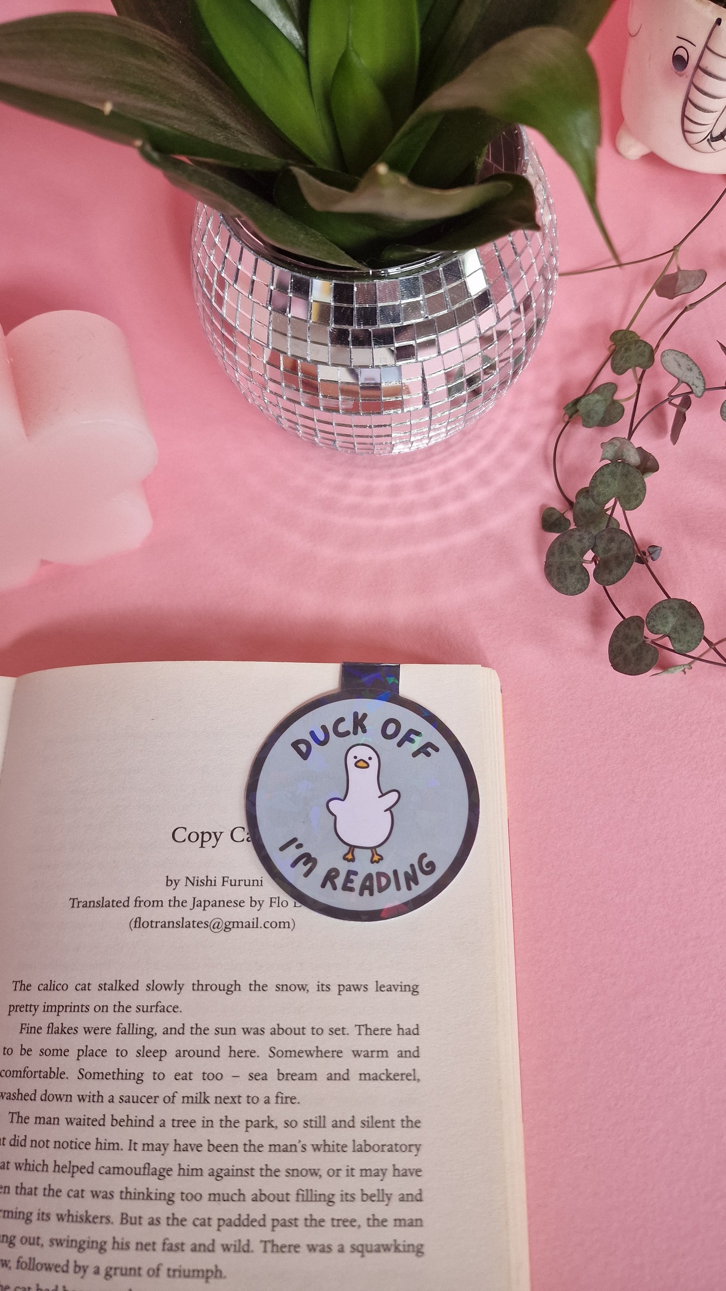 Duck Off Im Reading Magnetic Flip Bookmark