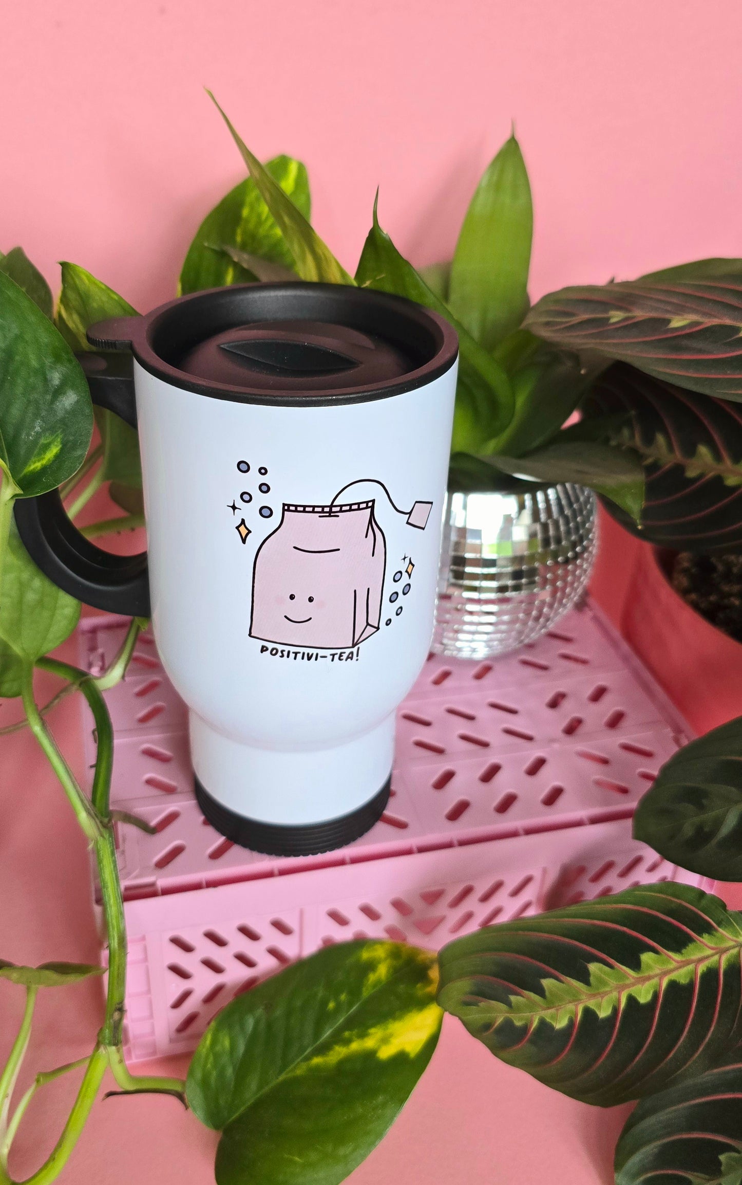 Positivitea Tea Bag Cute Travel Mugs