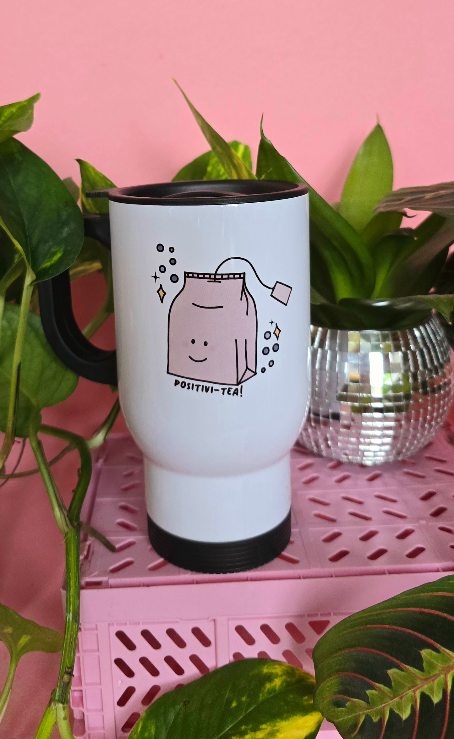 Positivitea Tea Bag Cute Travel Mugs