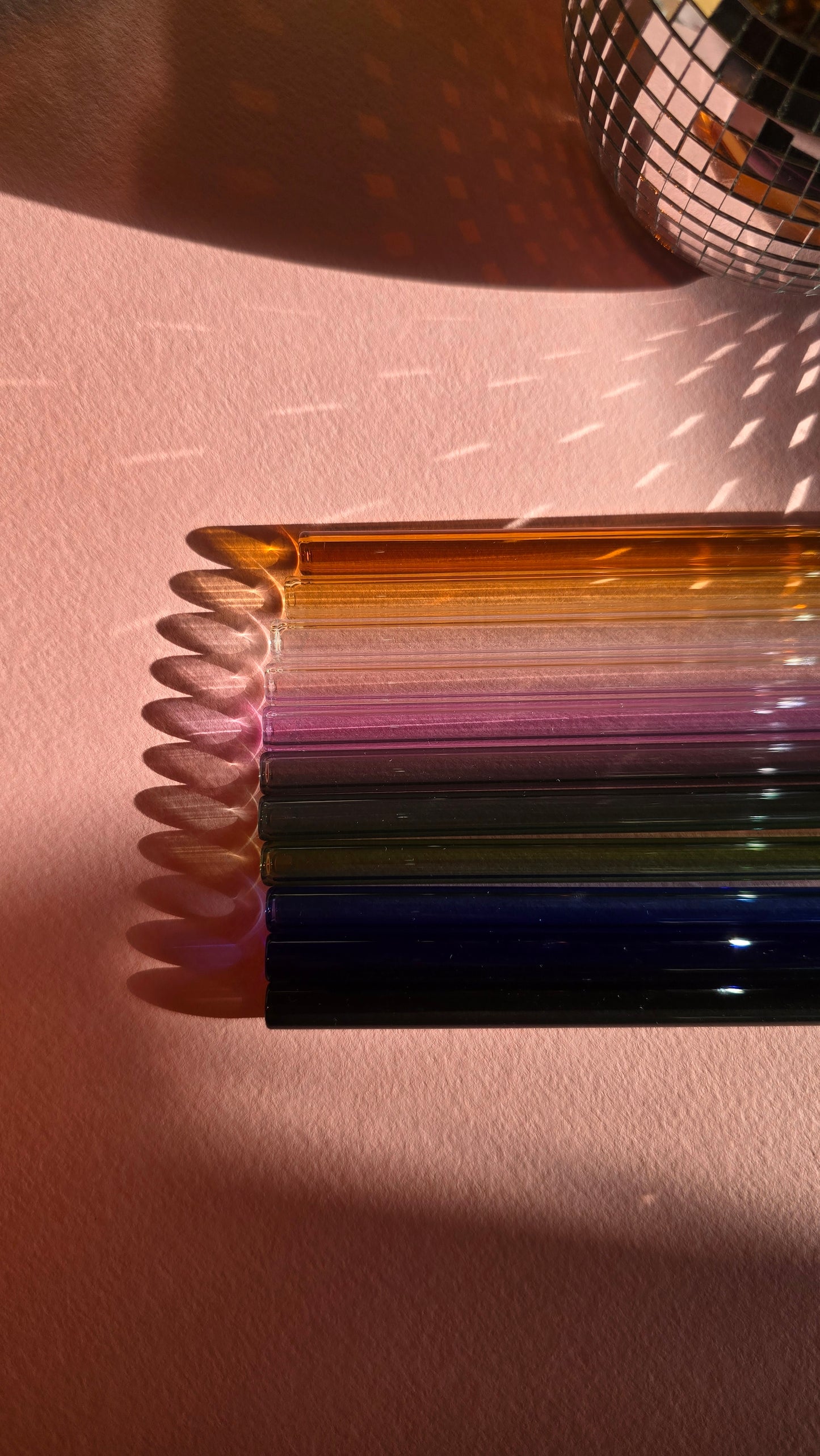 Coloured *Bent* Glass Straws