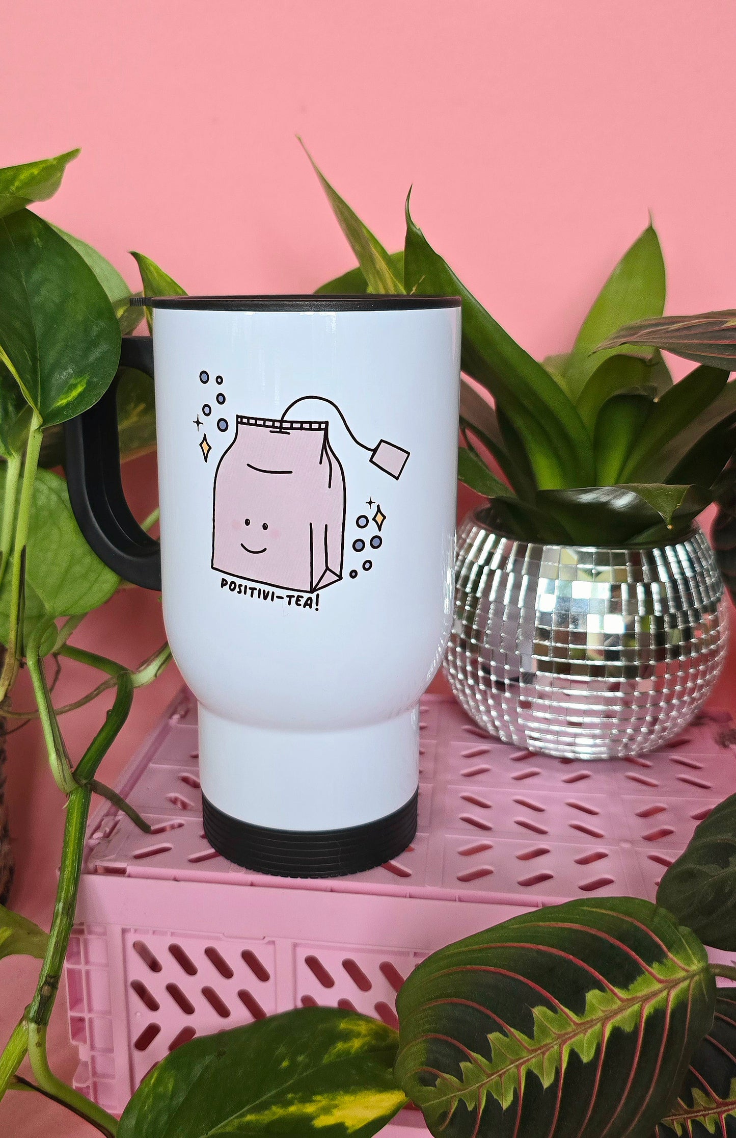 Positivitea Tea Bag Cute Travel Mugs