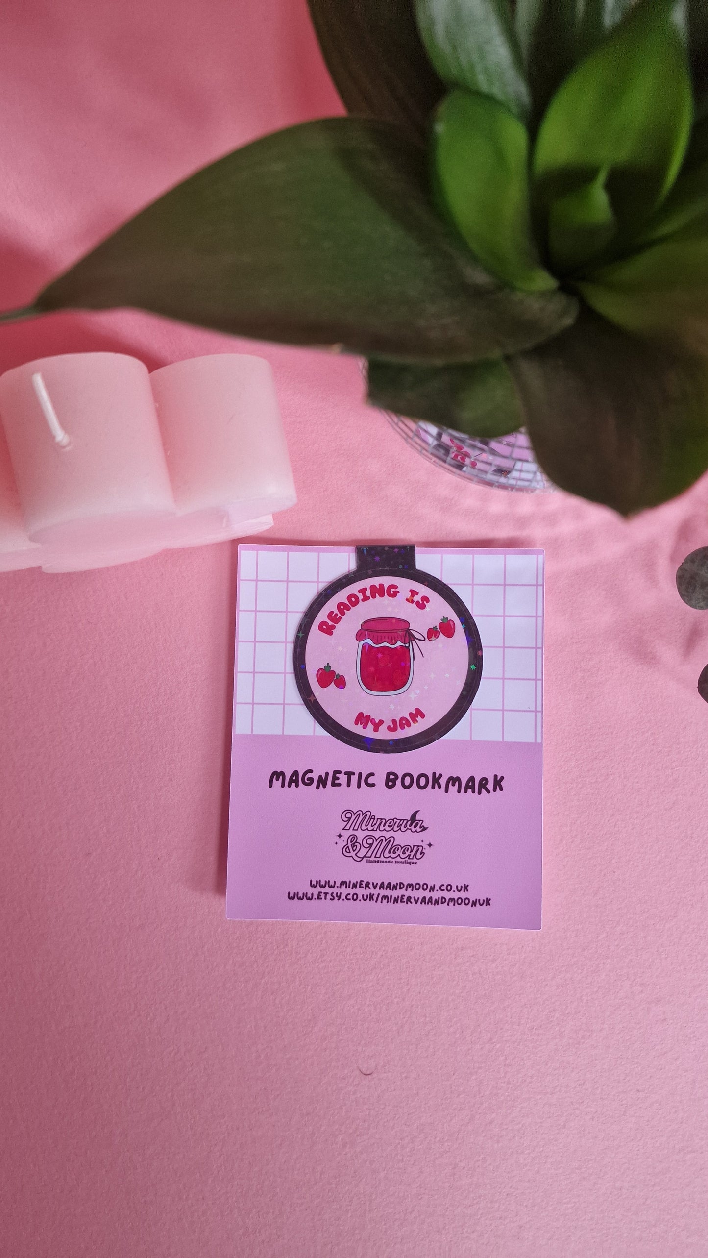 Reading is my jam Magnetic Flip Bookmark