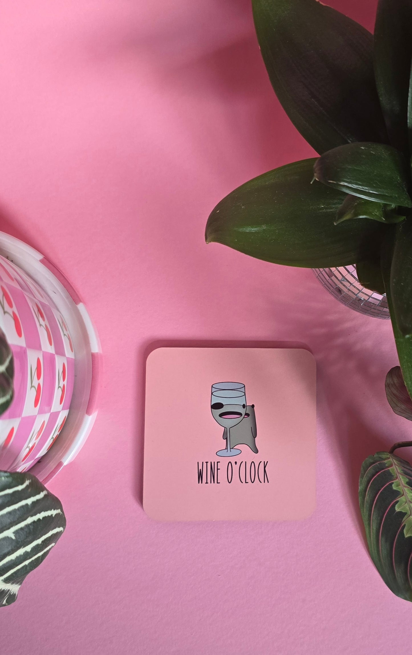 Wine O'clock Frog Coaster