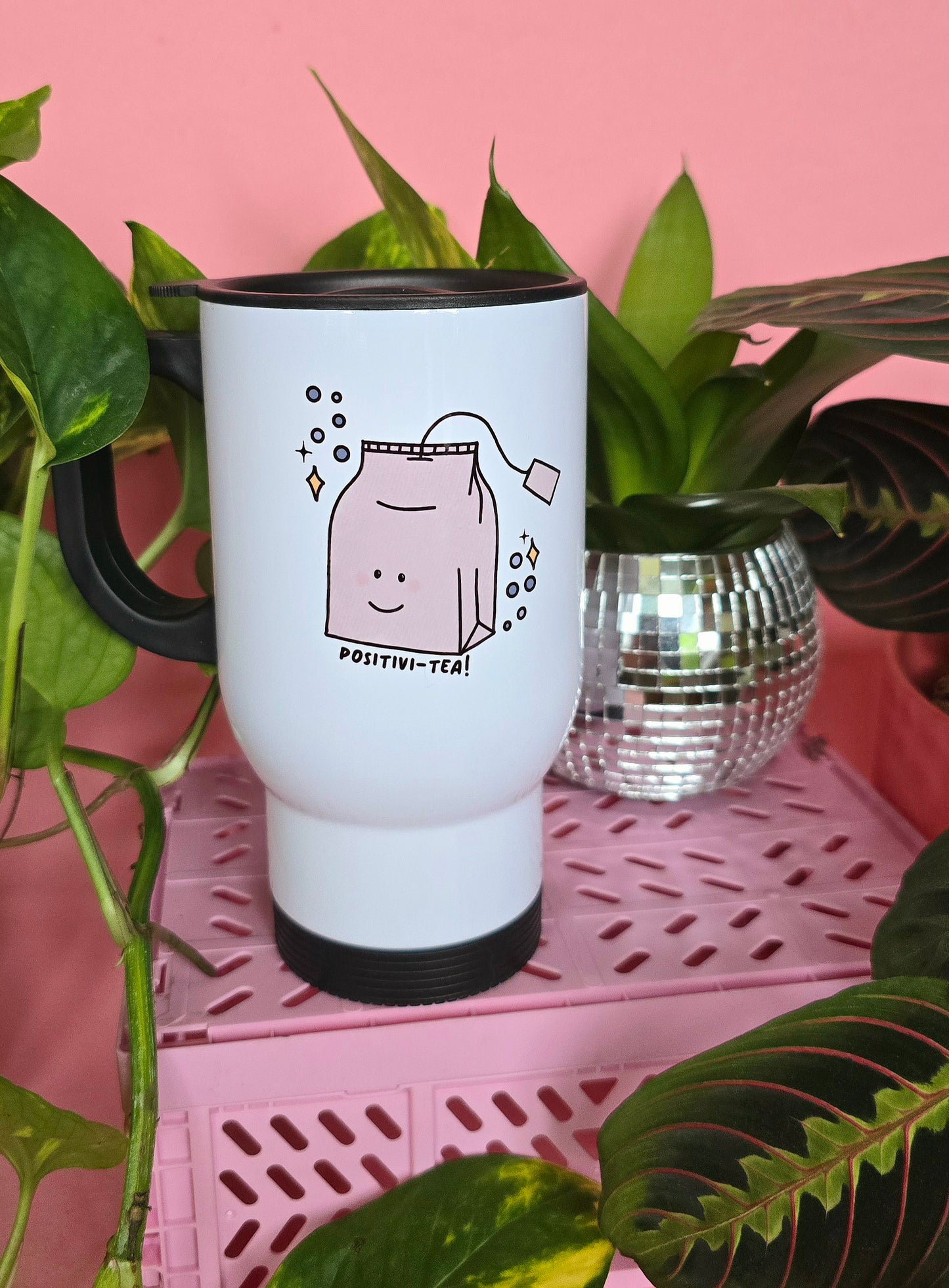 Positivitea Tea Bag Cute Travel Mugs