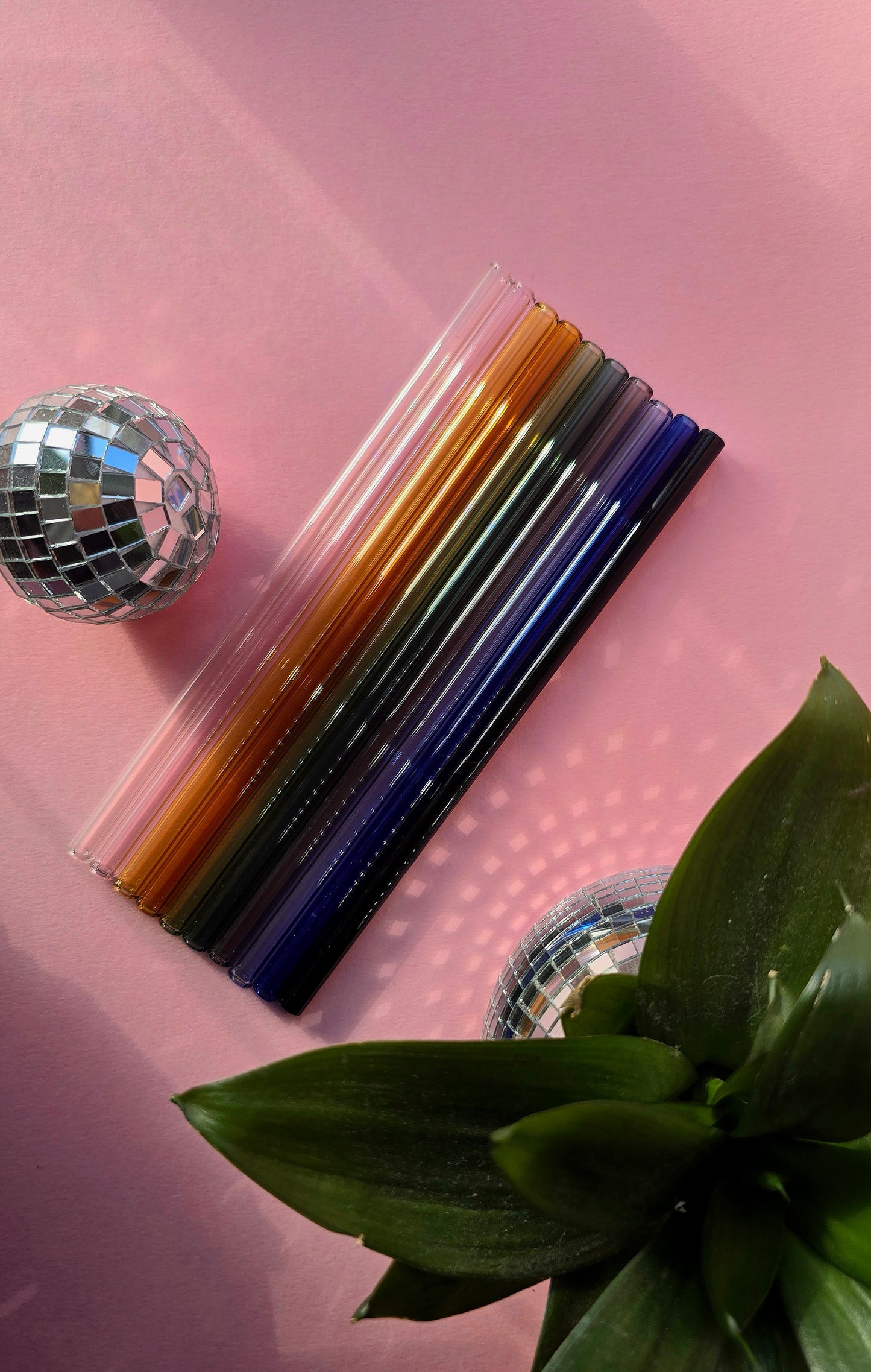 Coloured *Straight* Glass Straws