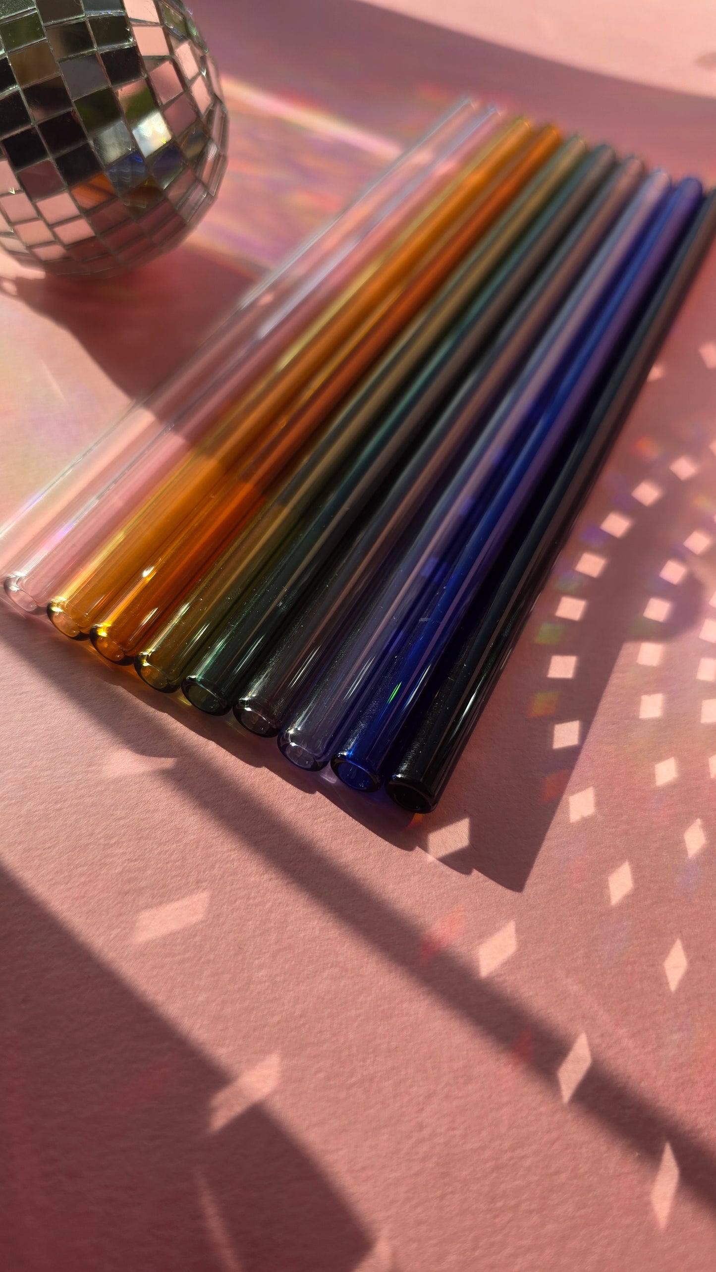 Coloured *Straight* Glass Straws