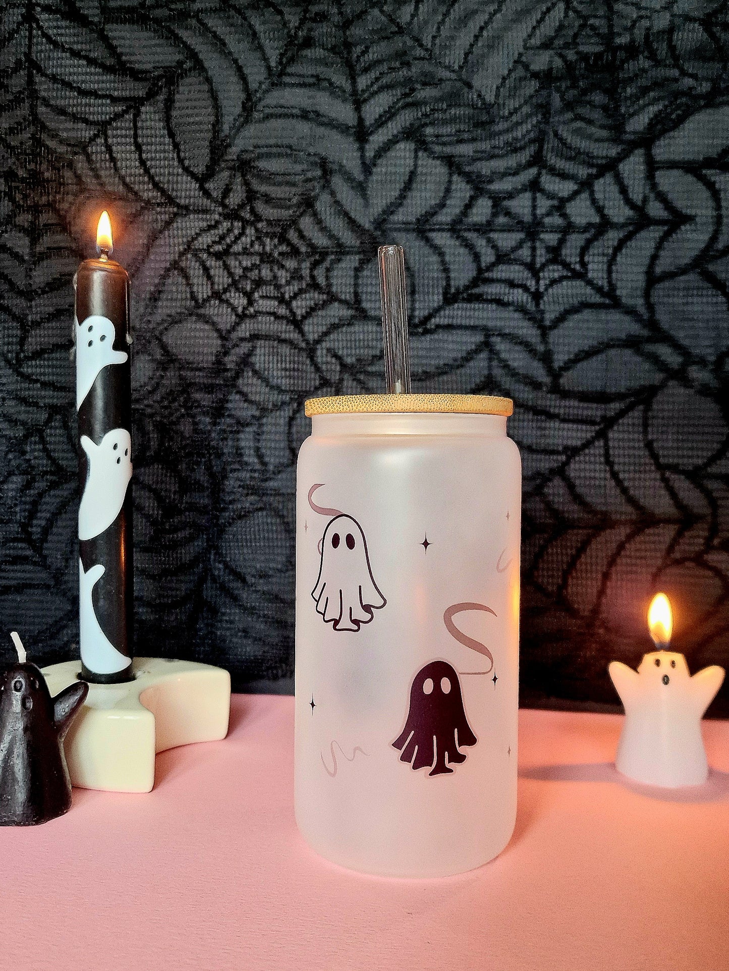 Monochrome Ghostie Glass