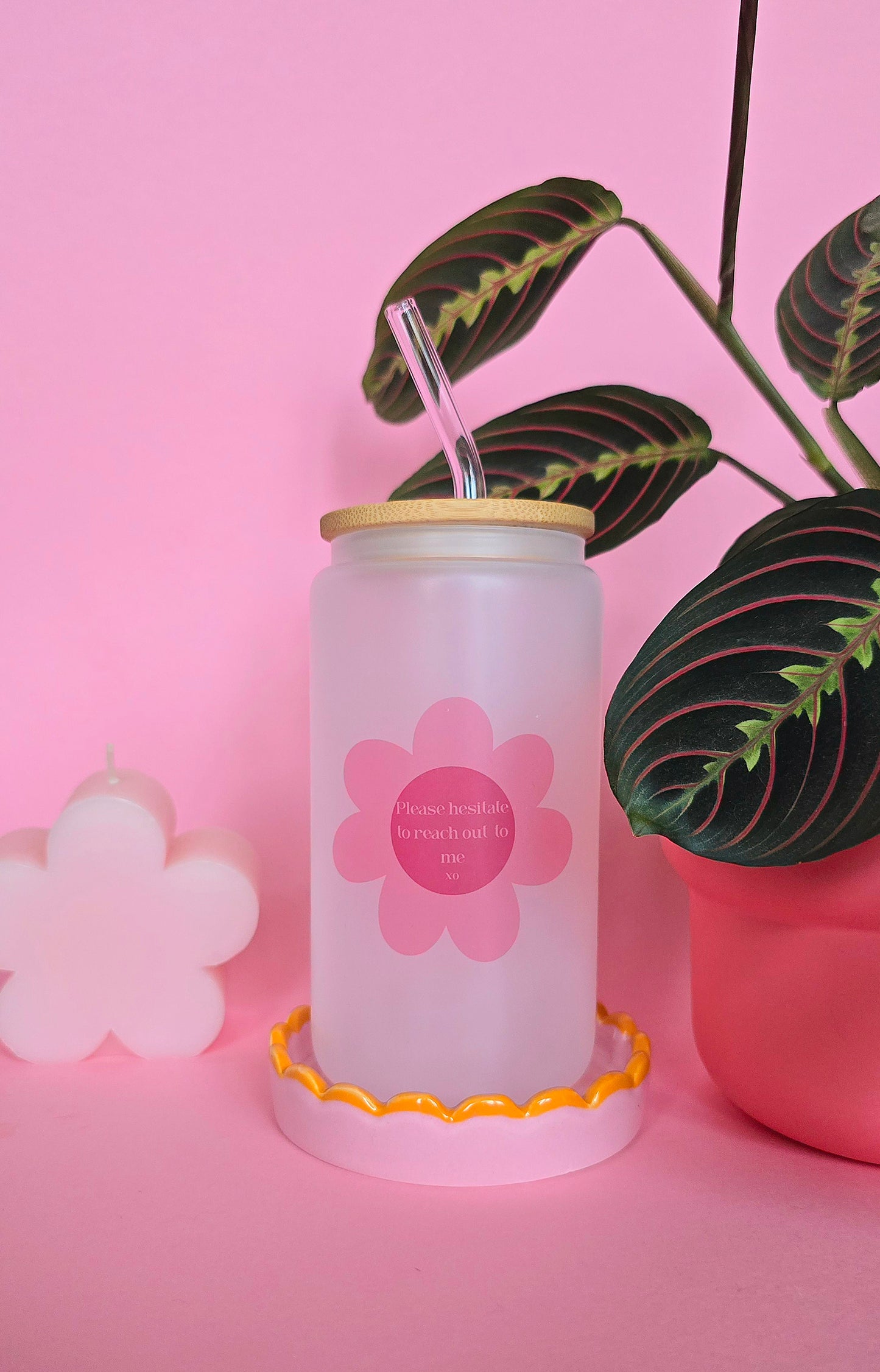 Please Hesitate To Reach Out Glass Tumbler