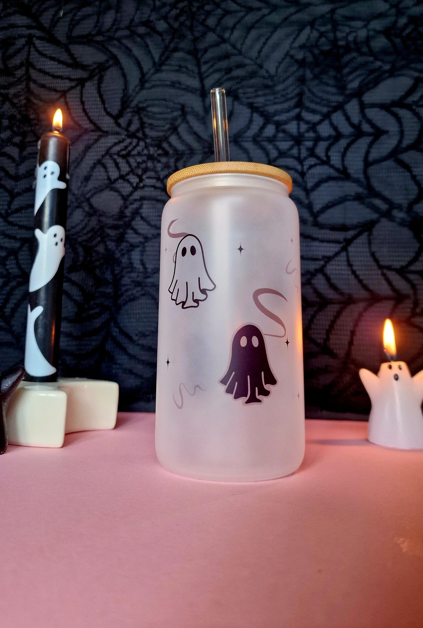 Monochrome Ghostie Glass