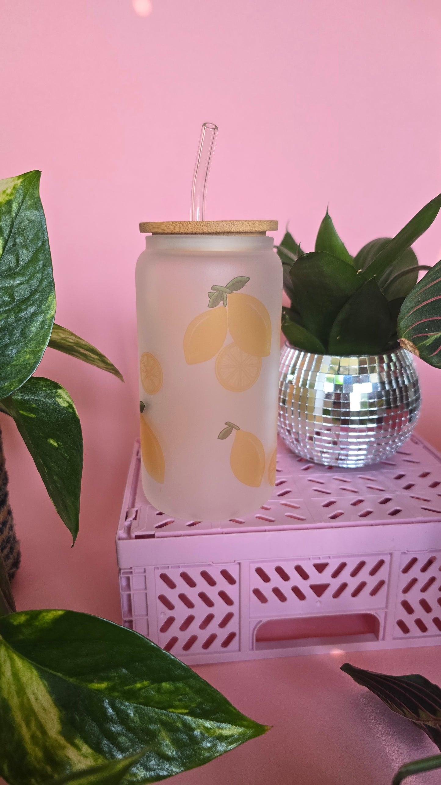 Lemons Lemonade Glass Tumbler