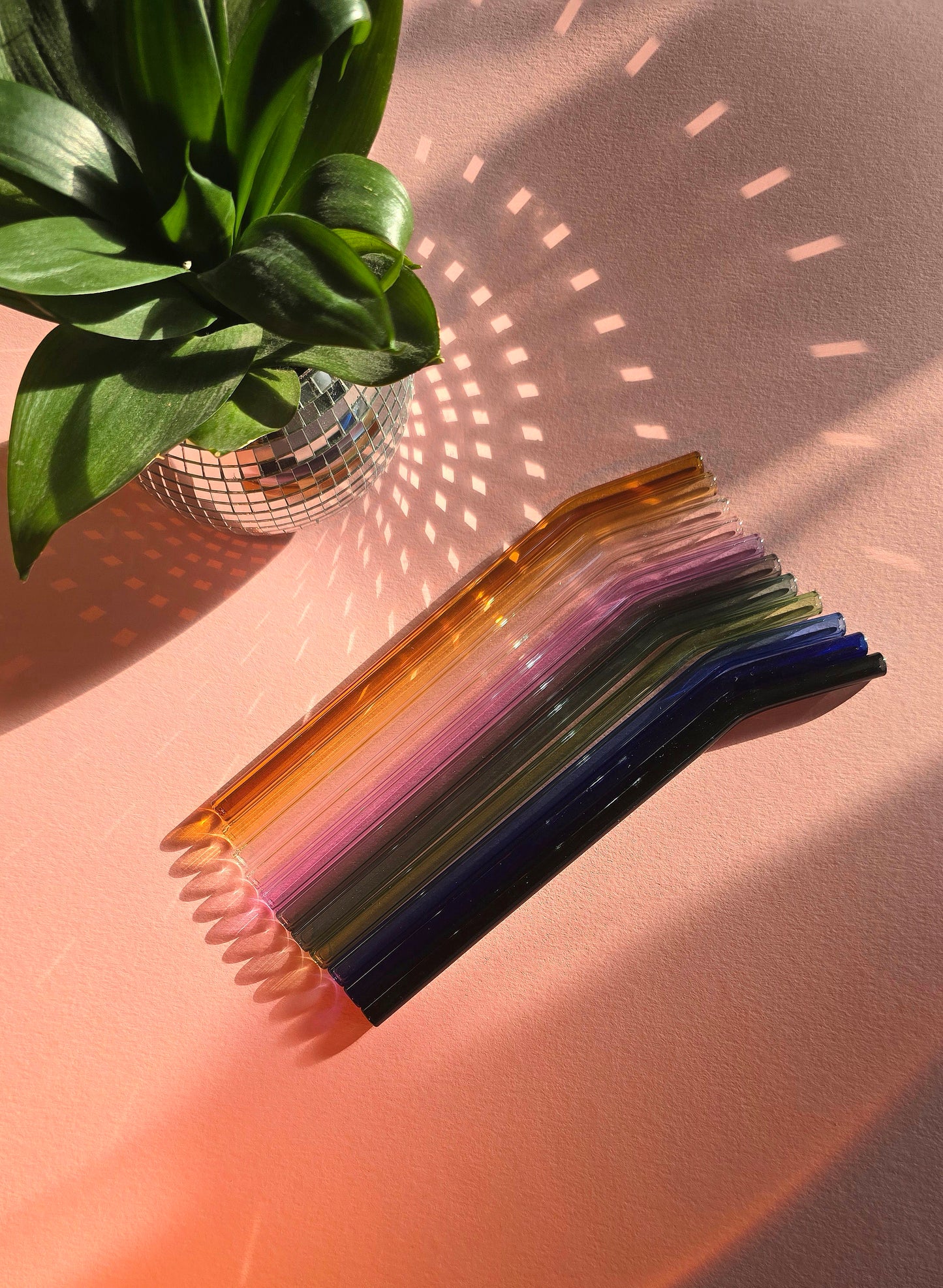 Coloured *Bent* Glass Straws