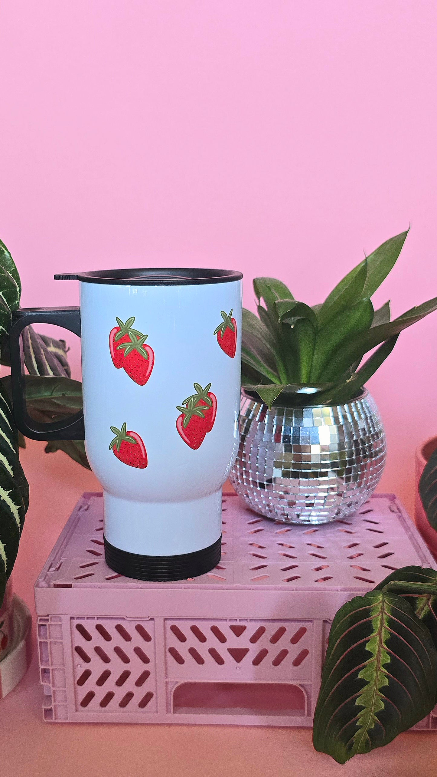 Strawberries Cute Travel Mug