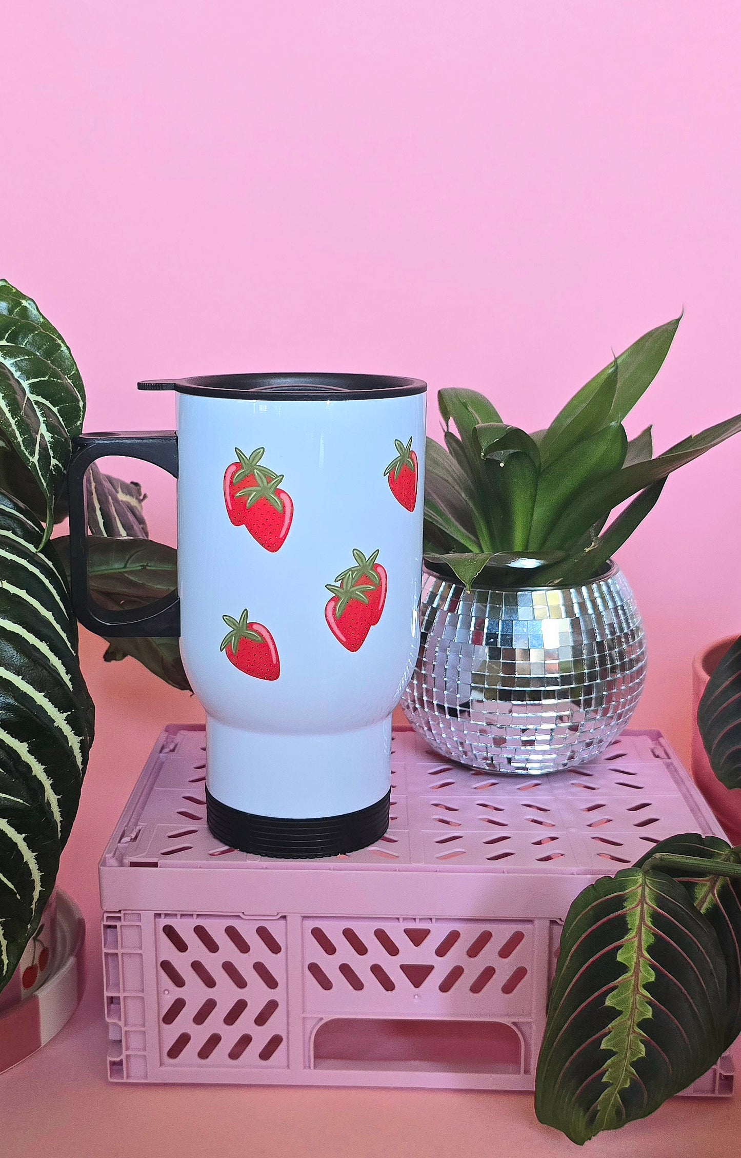 Strawberries Cute Travel Mug