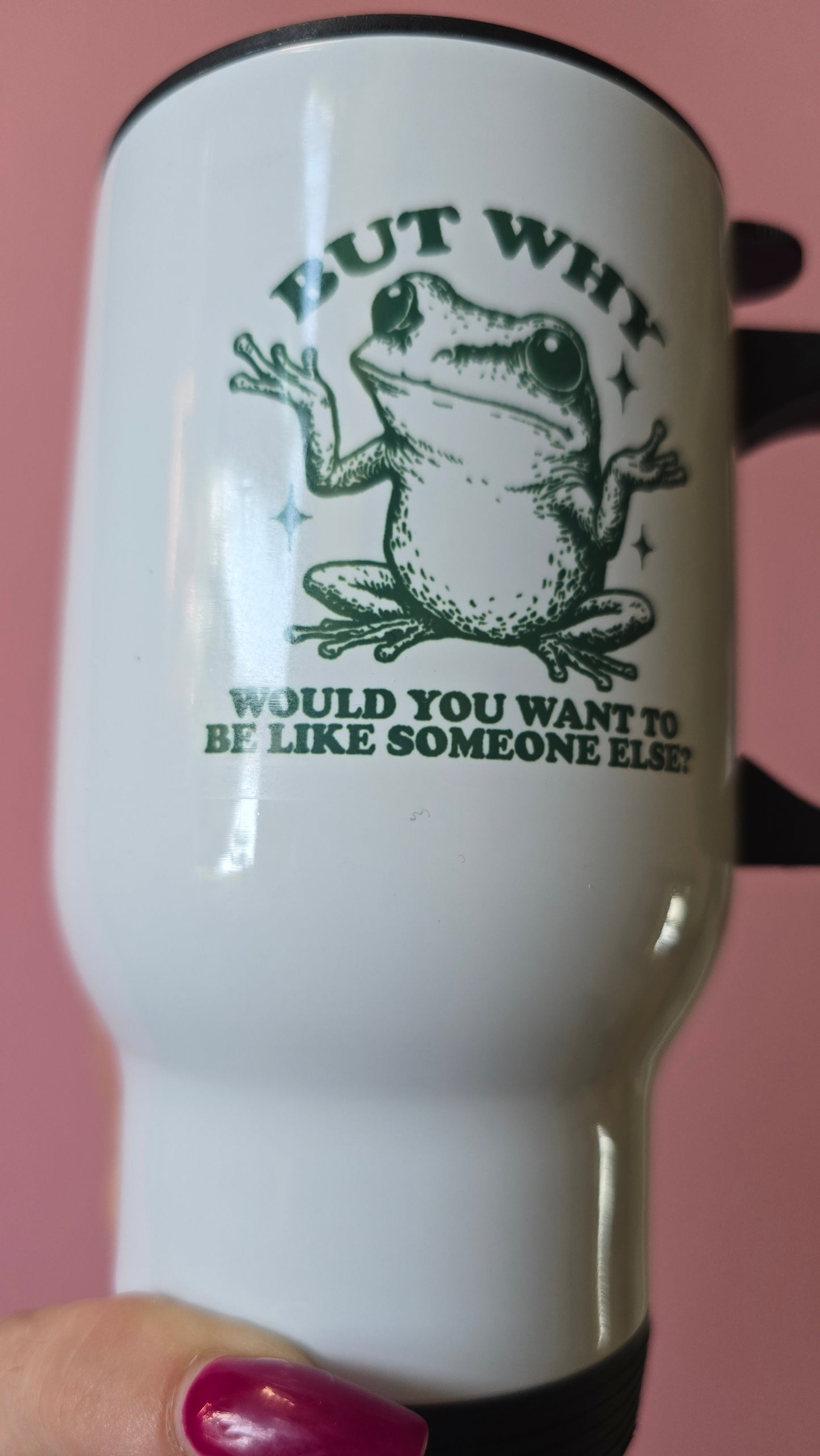 *sale* but why frog travel mug