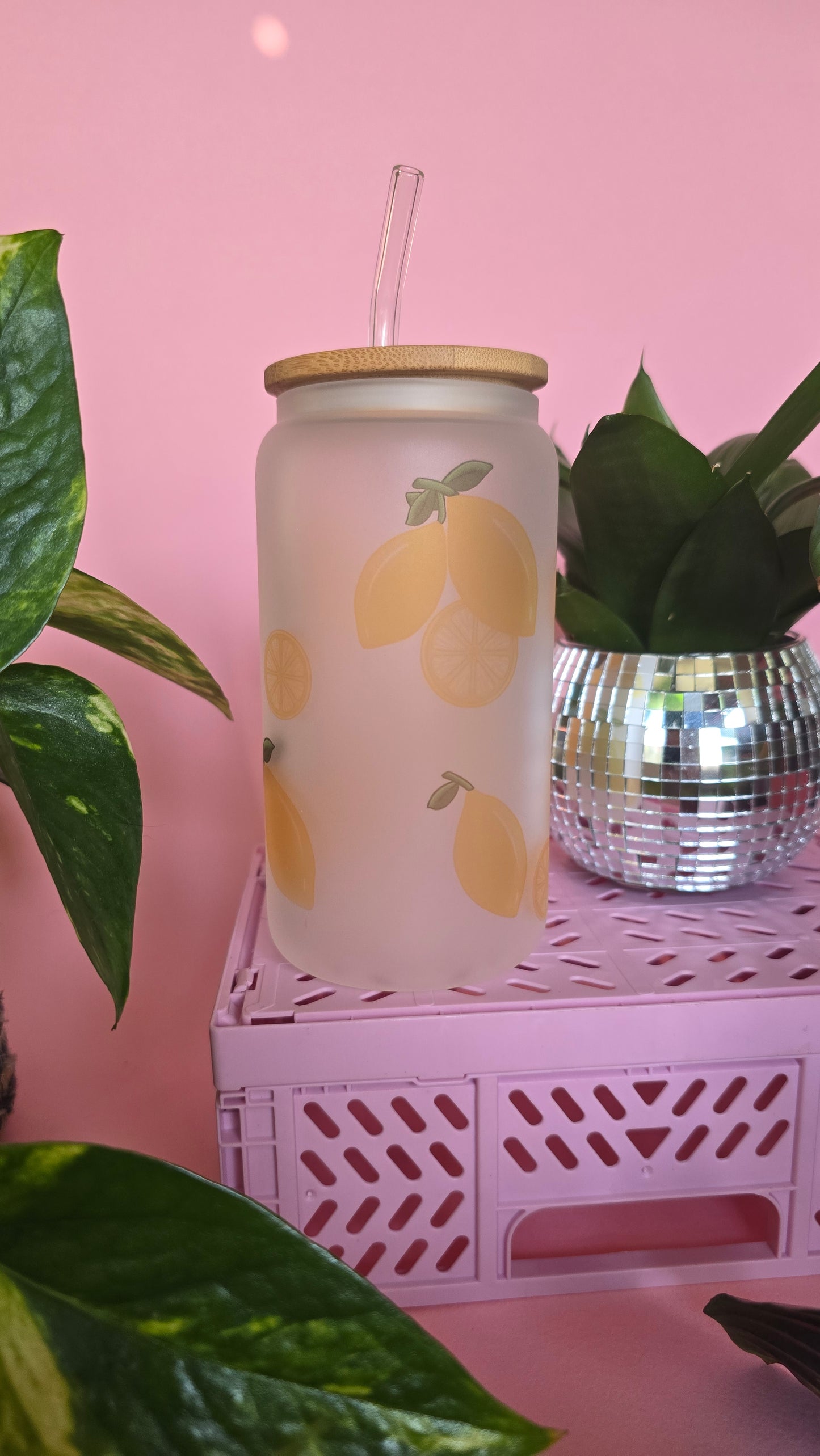 Lemons Lemonade Glass Tumbler