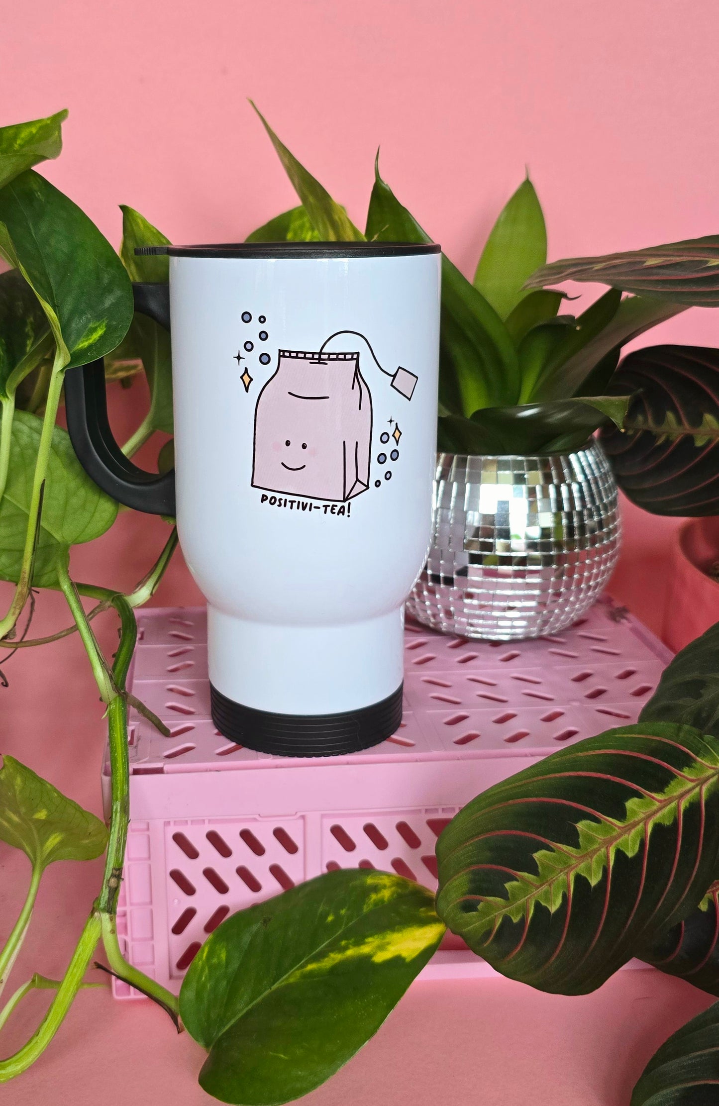 Positivitea Tea Bag Cute Travel Mugs
