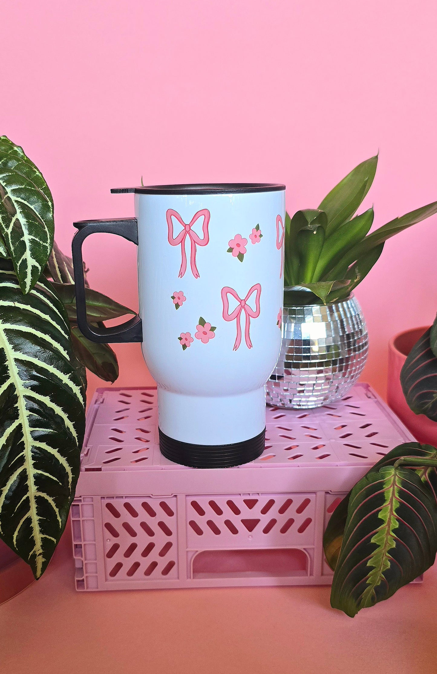 Bows & Flowers Cute Travel Mug