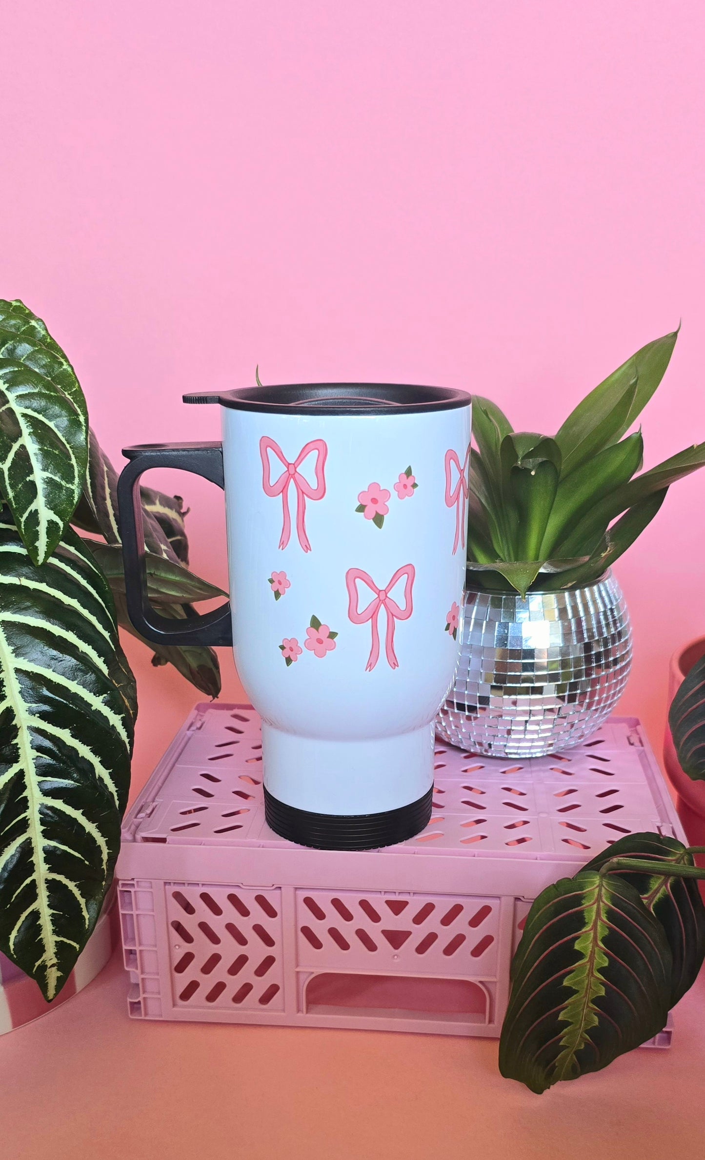 Bows & Flowers Cute Travel Mug