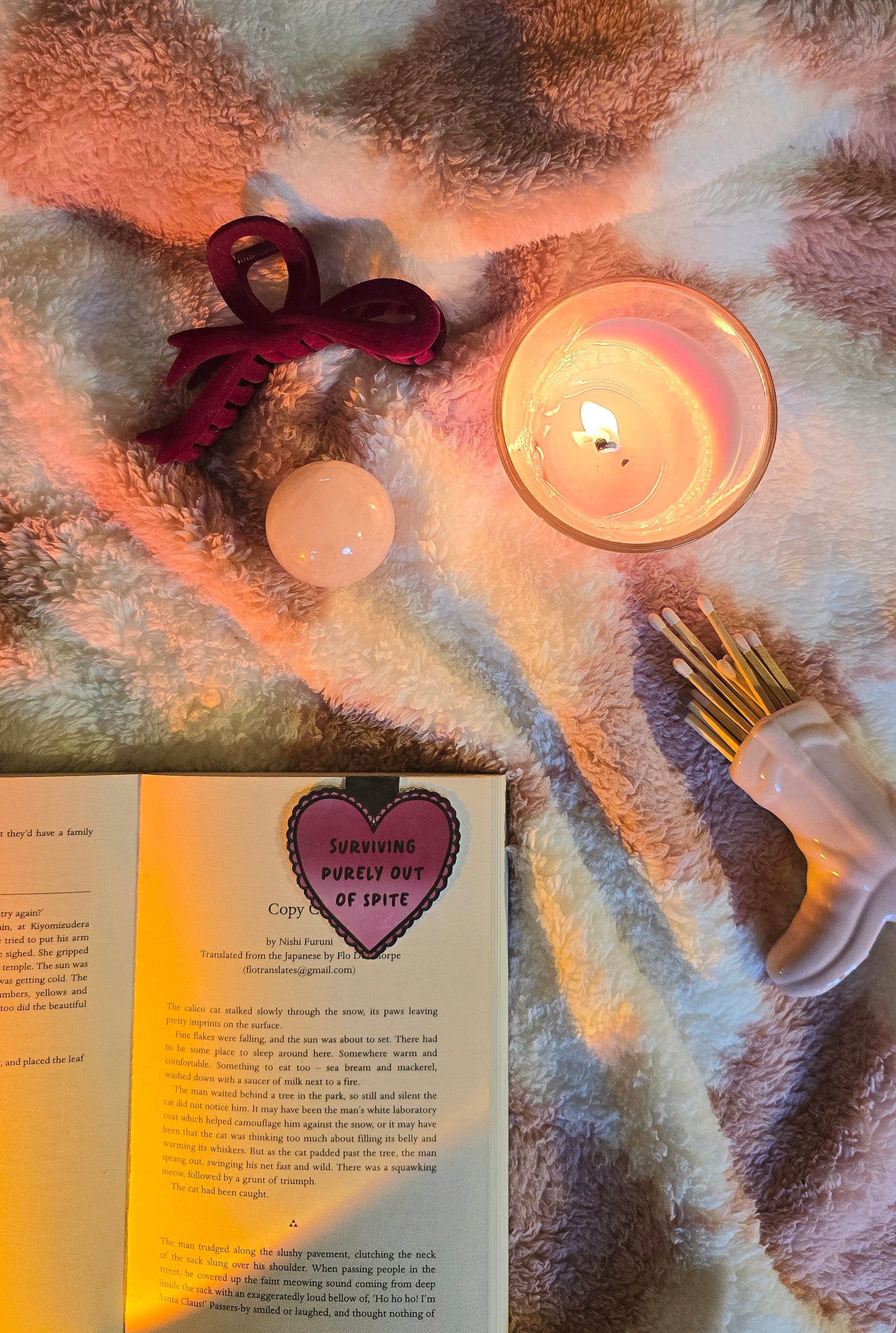 Surviving Purely Out Of Spite Magnetic Flip Bookmark