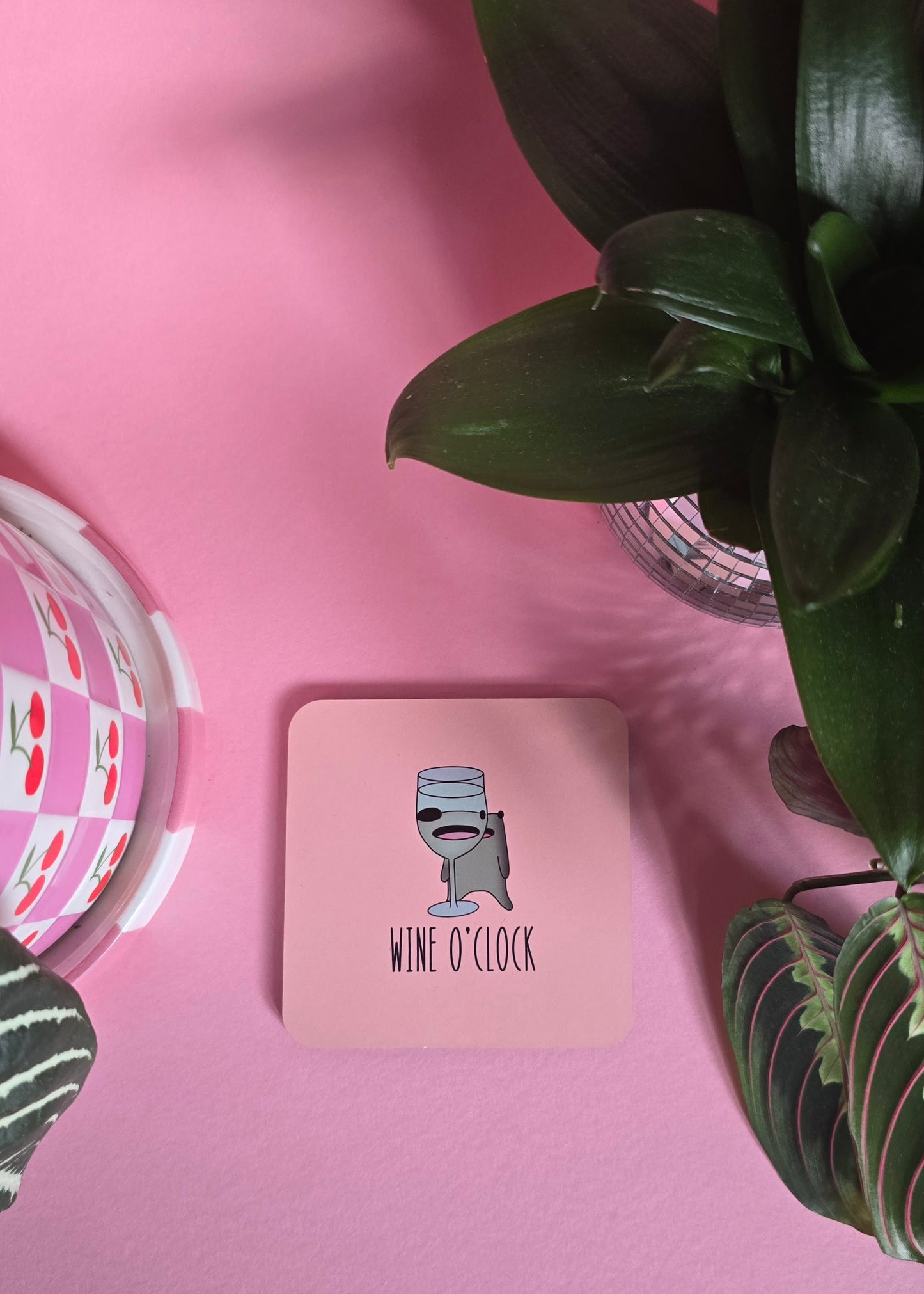 Wine O'clock Frog Coaster