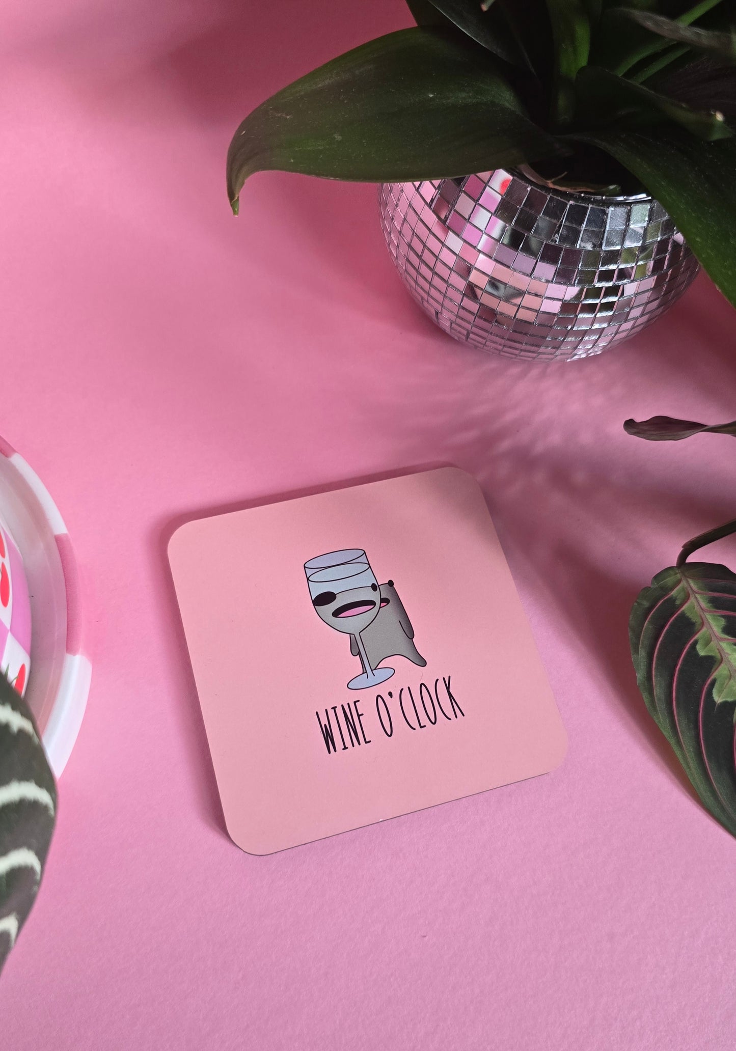 Wine O'clock Frog Coaster