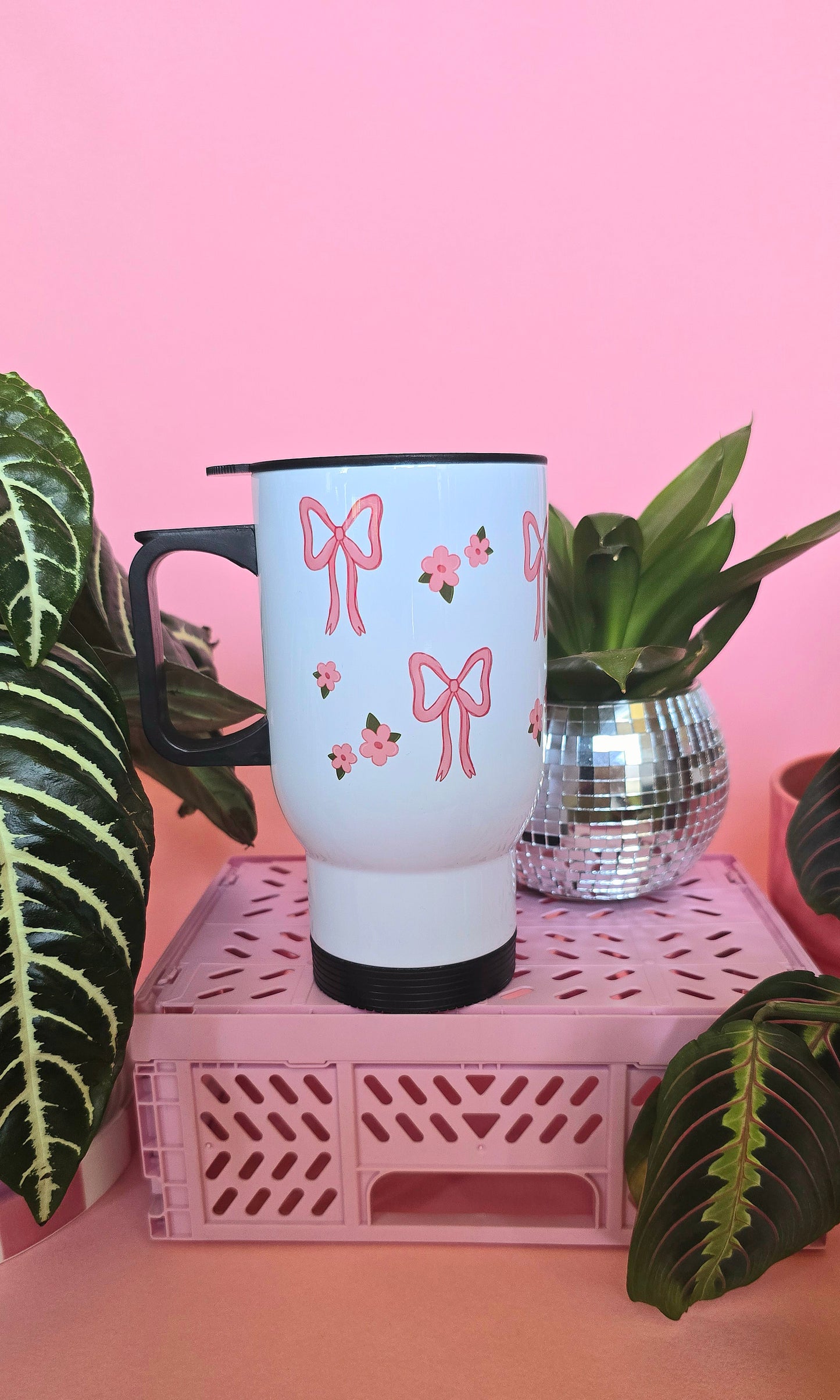 Bows & Flowers Cute Travel Mug