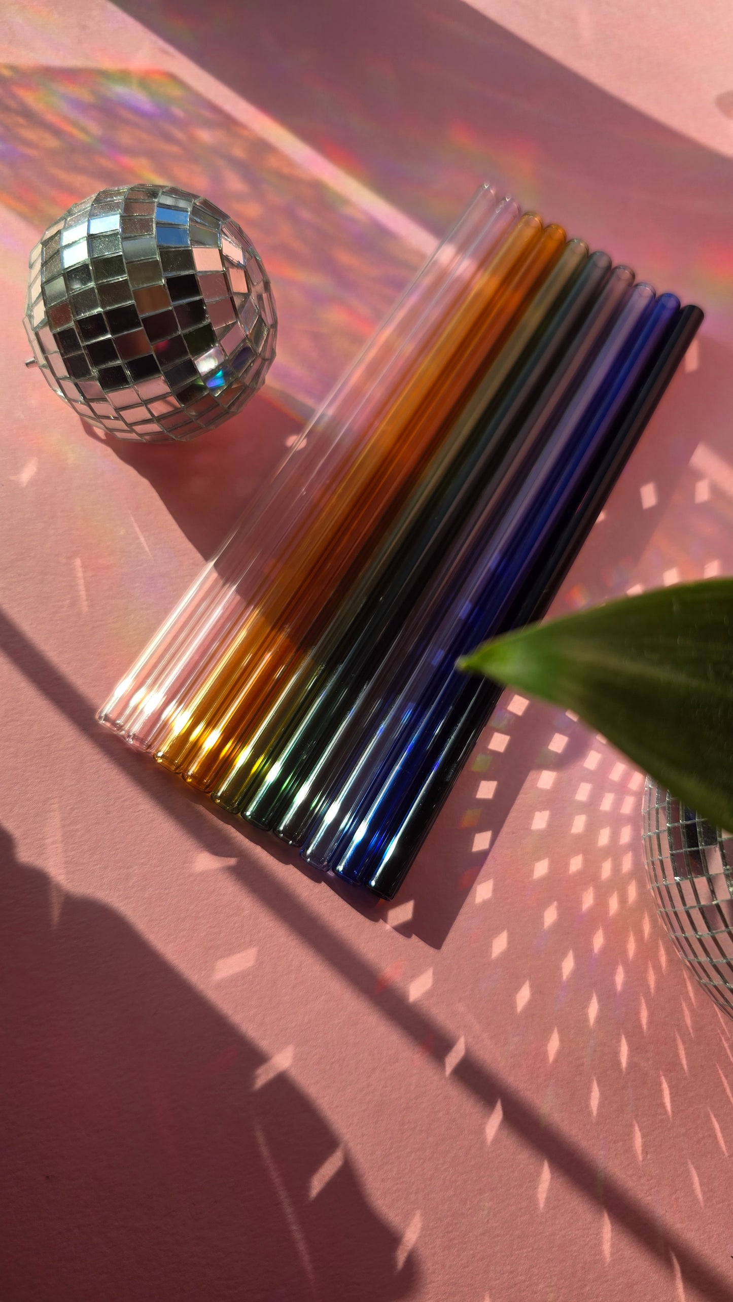 Coloured *Straight* Glass Straws