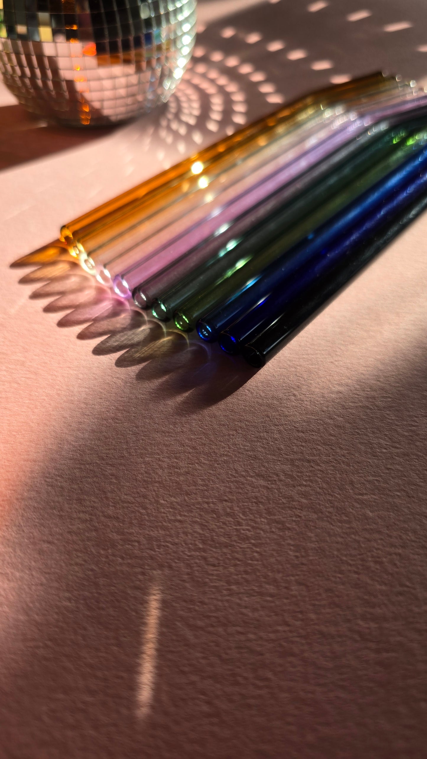 Coloured *Bent* Glass Straws