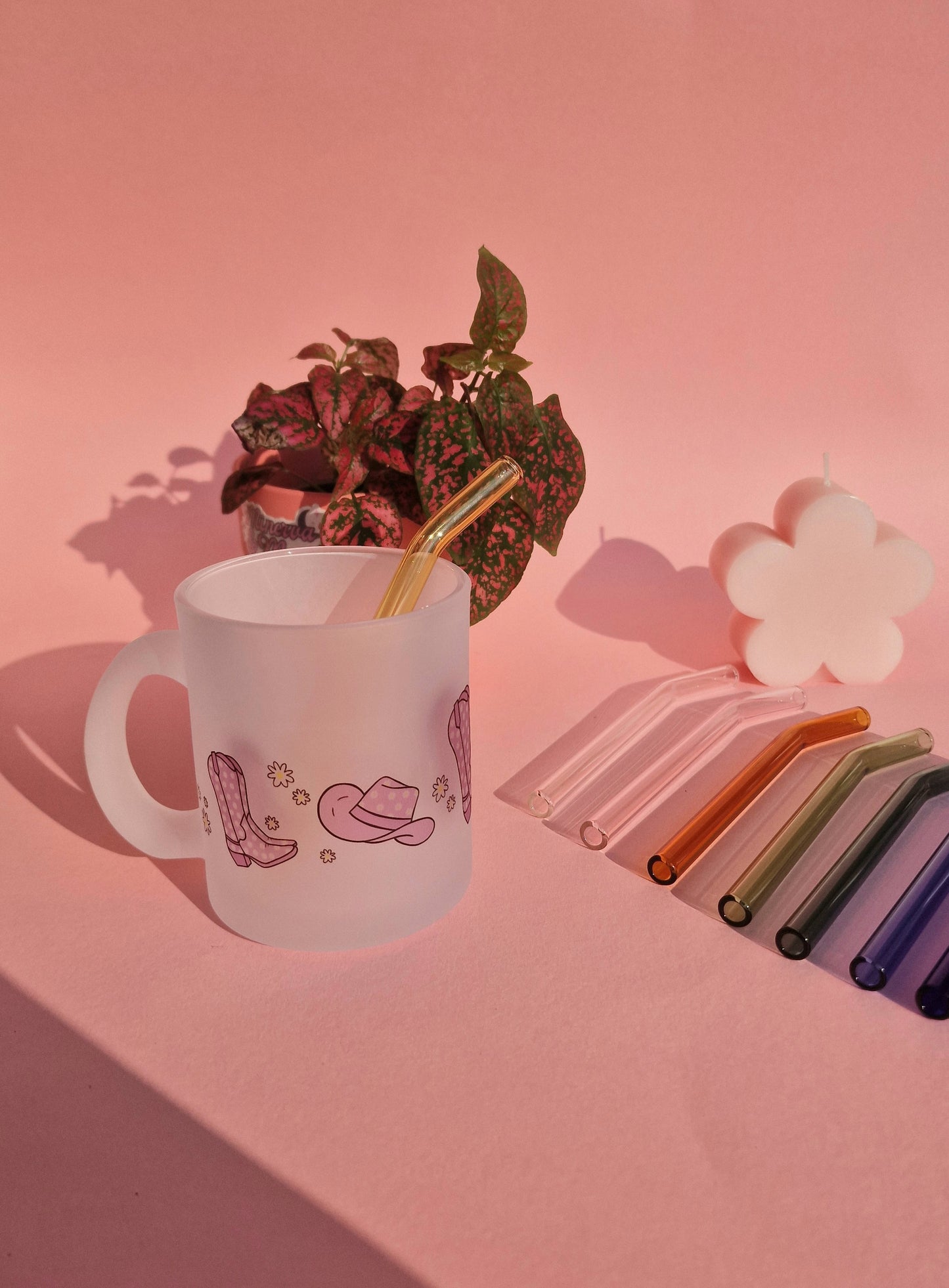 Chunky Short Glass Reusable Straws