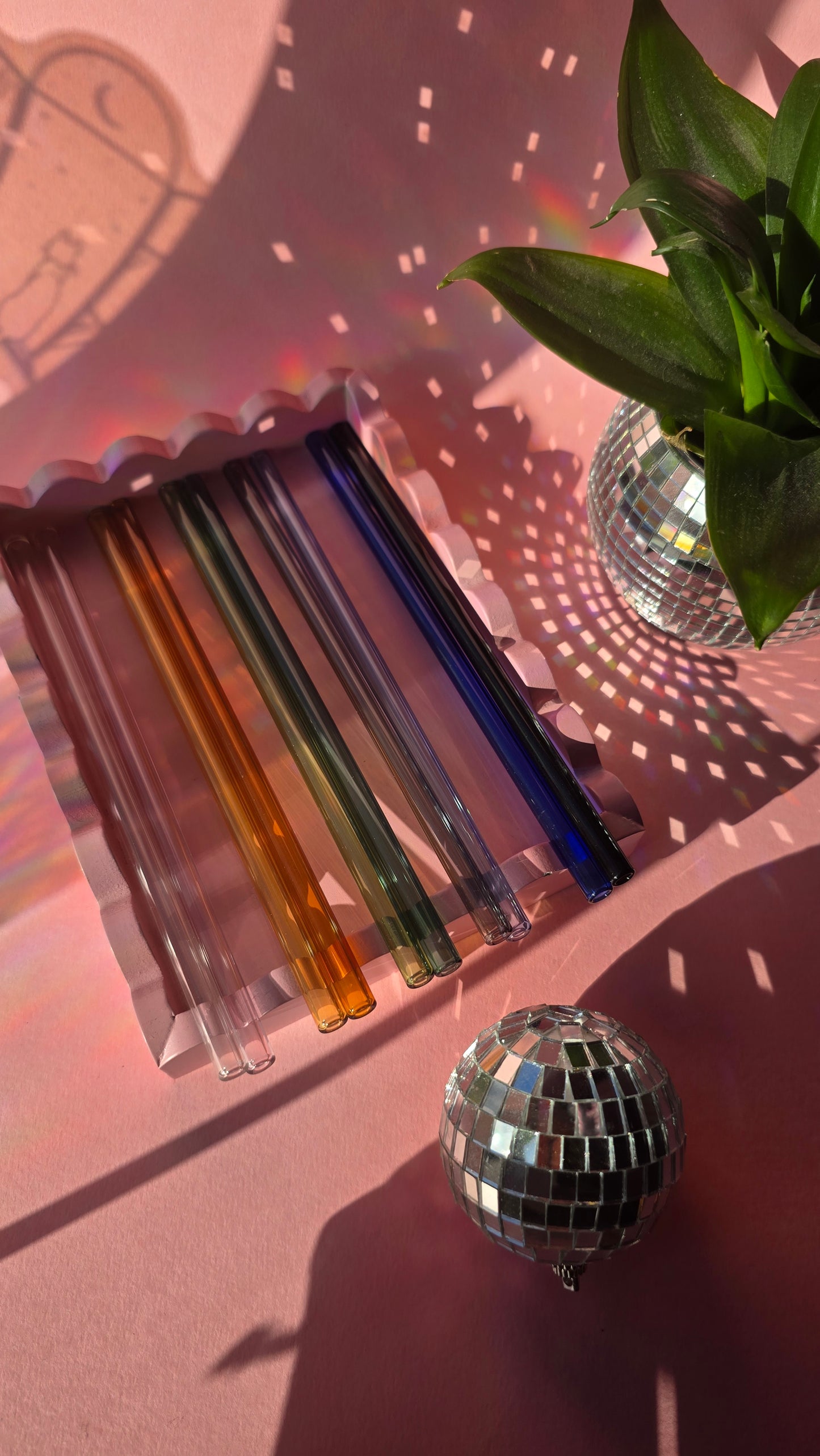 Coloured *Straight* Glass Straws