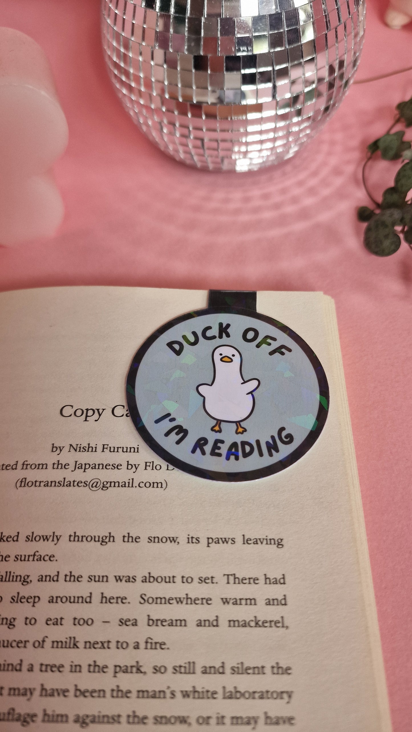 Duck Off Im Reading Magnetic Flip Bookmark
