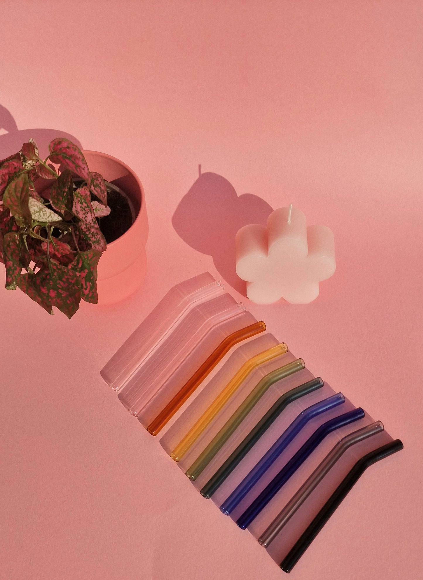 Chunky Short Glass Reusable Straws