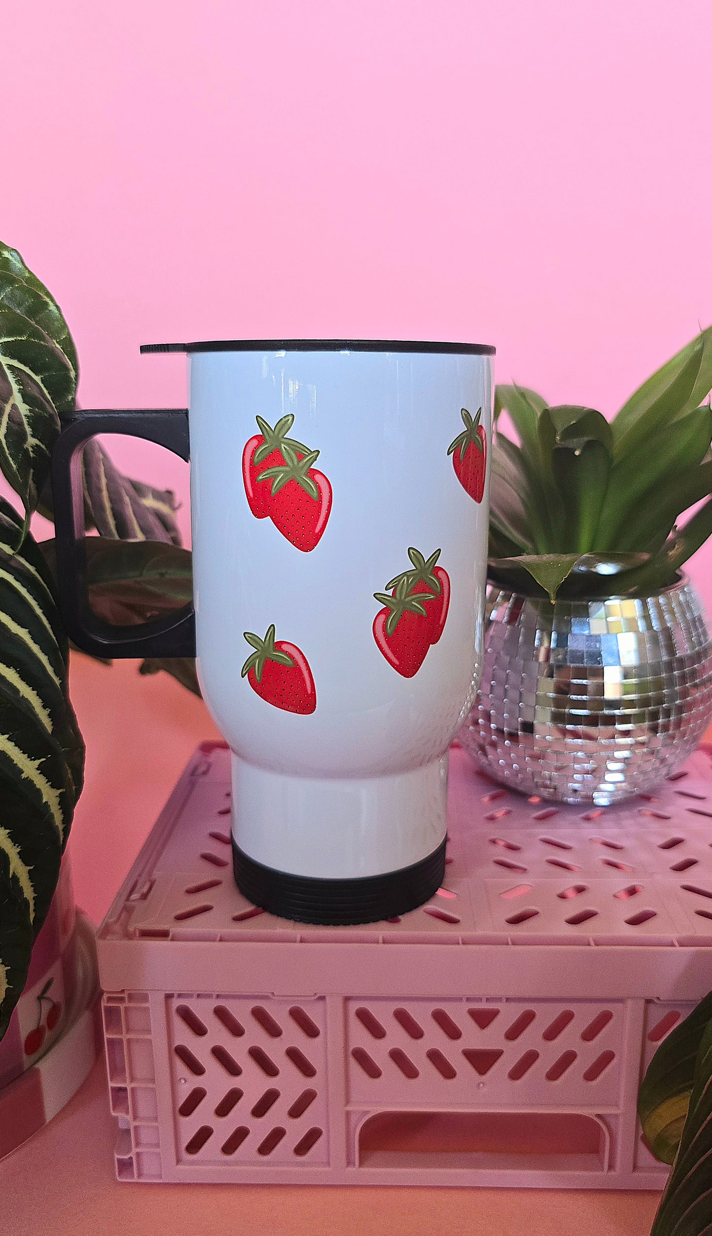 Strawberries Cute Travel Mug